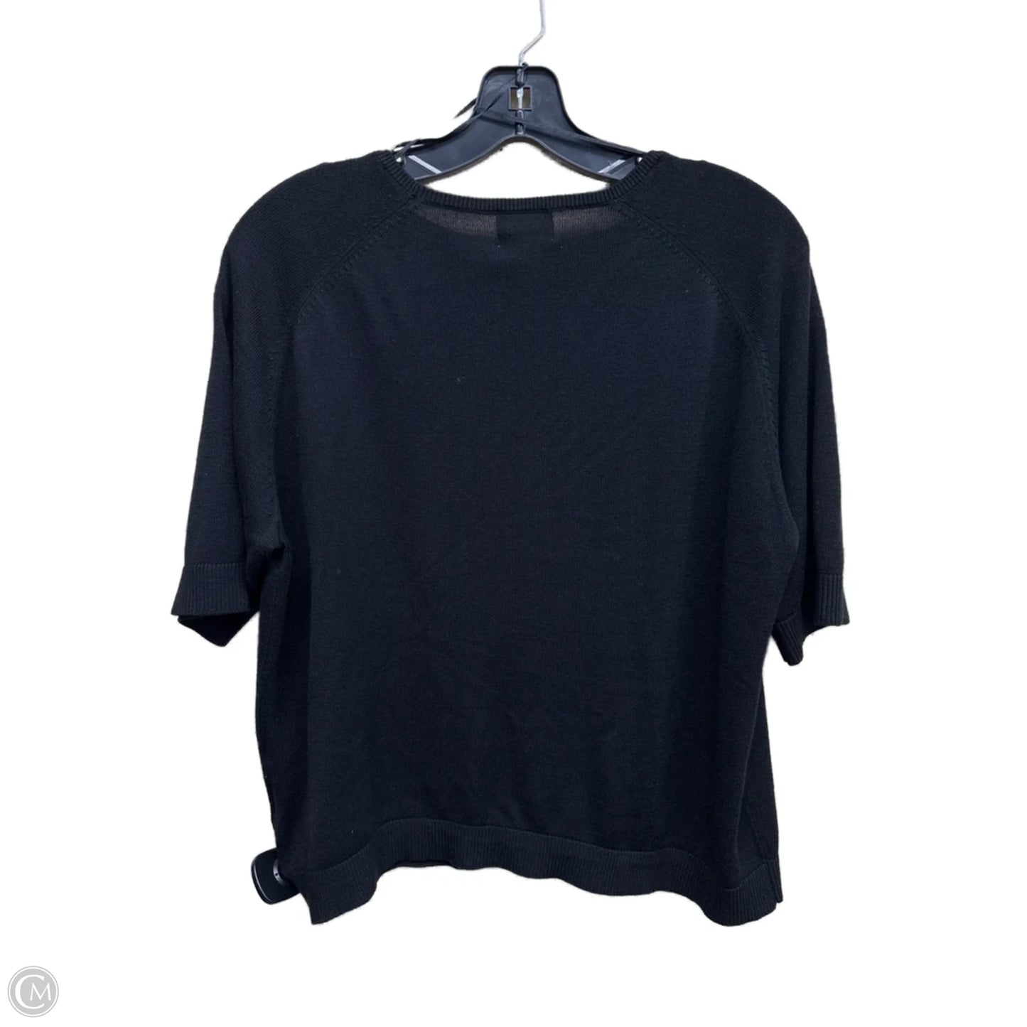 Top Short Sleeve By H&m In Black, Size: M