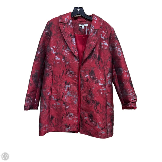 Jacket Other By Chicos In Red & Silver, Size: M