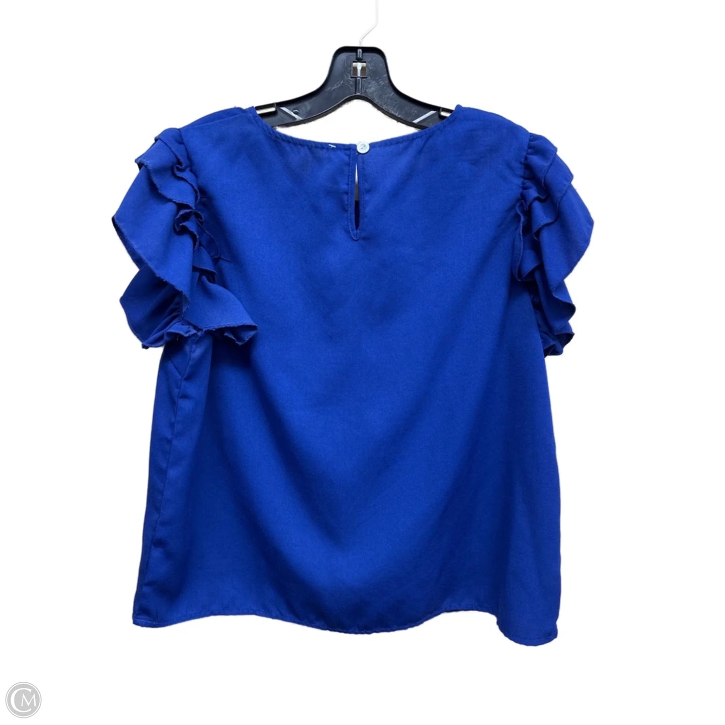 Top Short Sleeve By Shein In Blue, Size: L