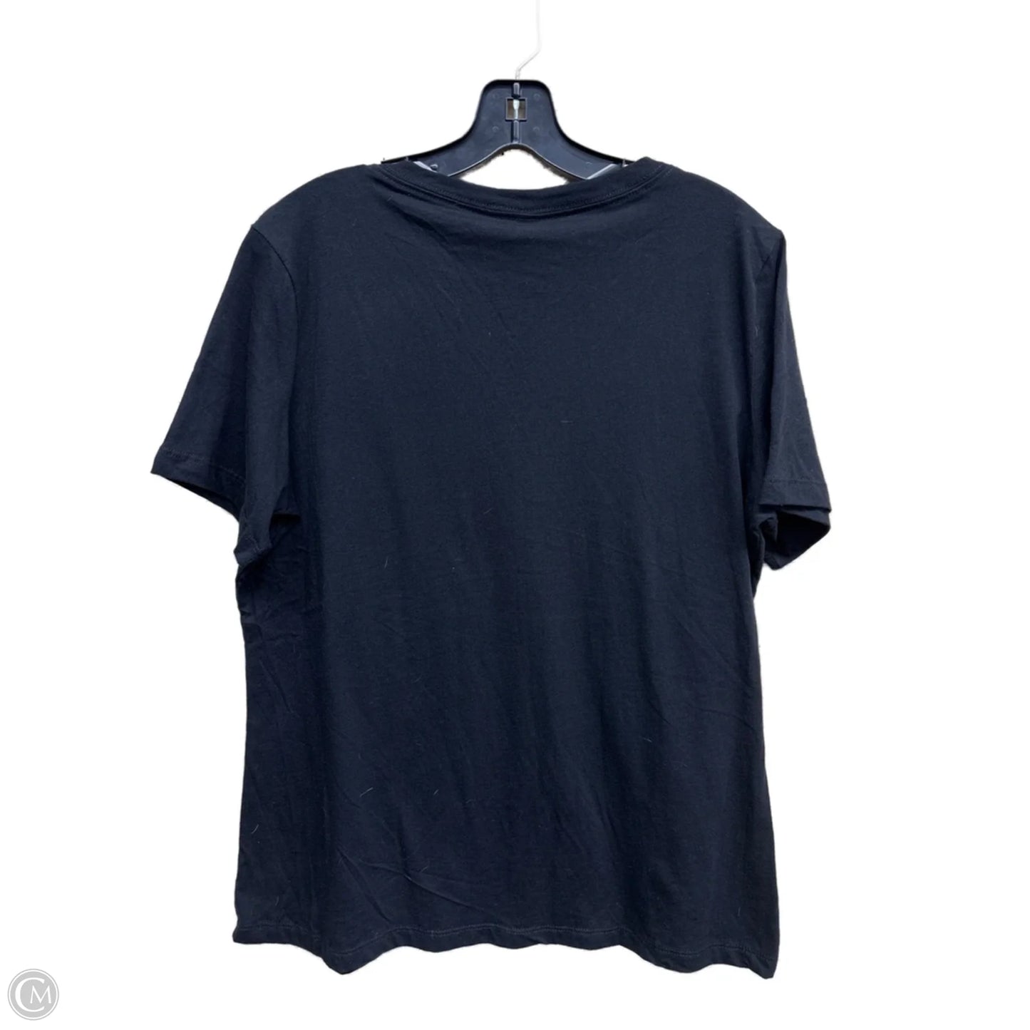 Top Short Sleeve By Clothes Mentor In Black, Size: L