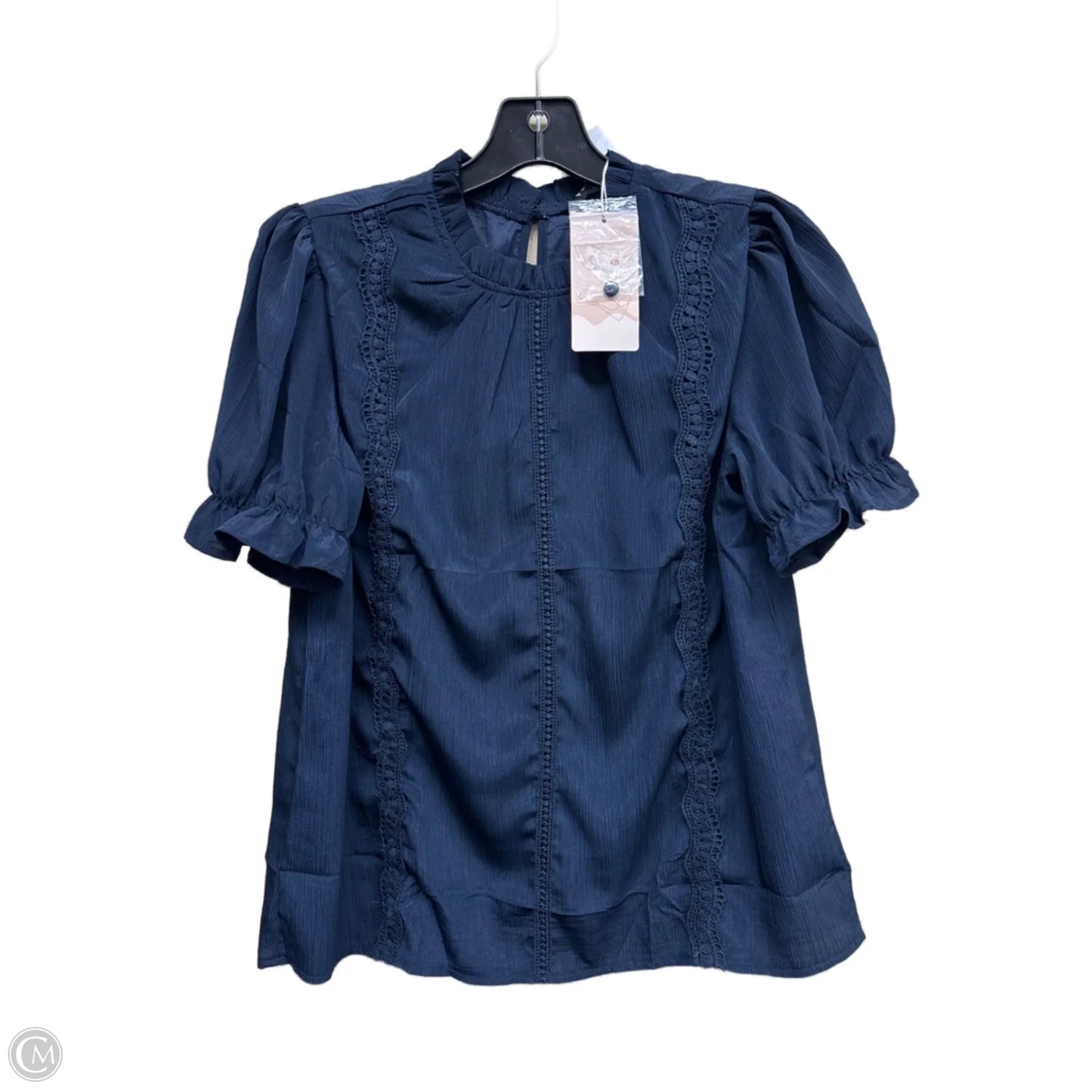 Top Short Sleeve By Clothes Mentor In Navy, Size: S