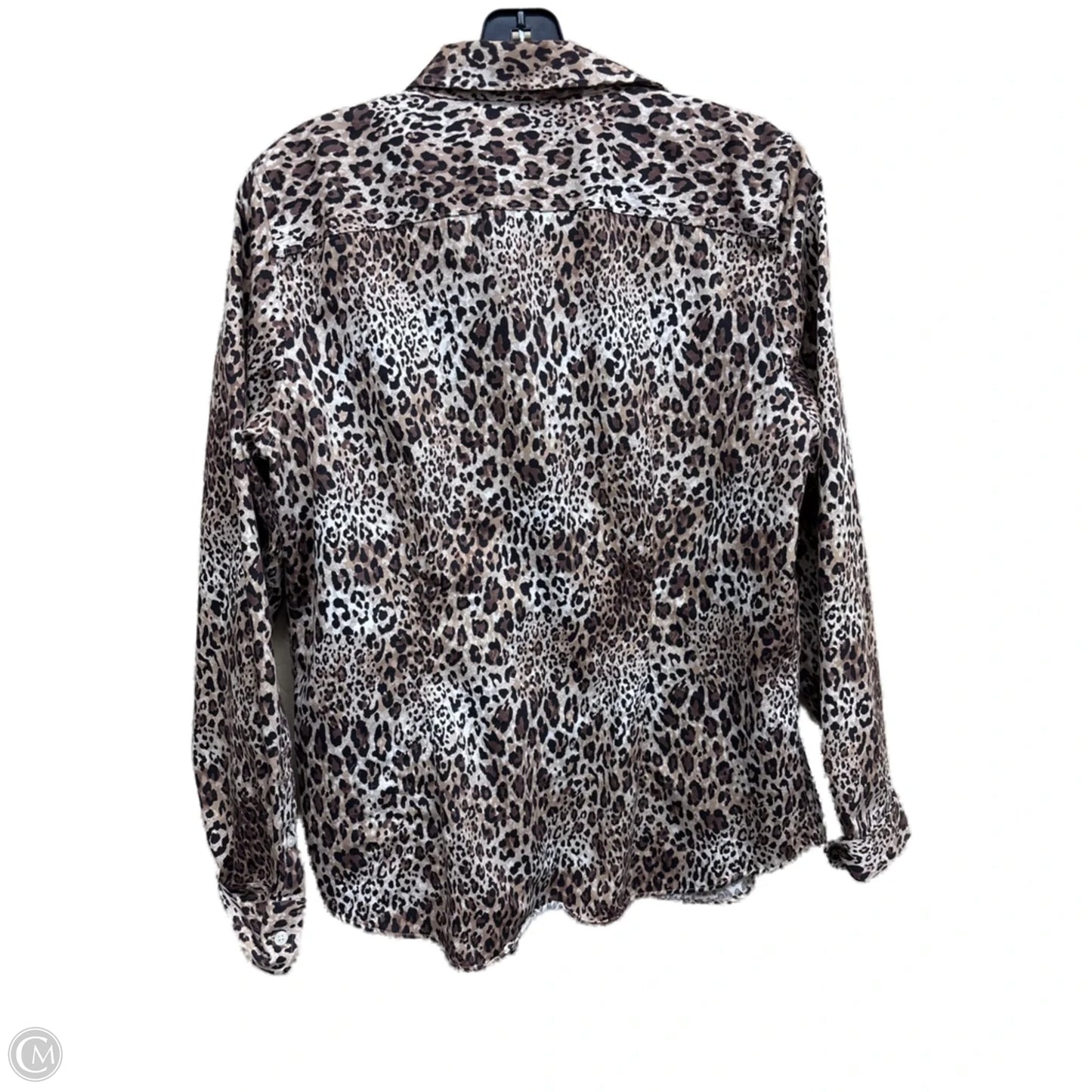 Top Long Sleeve By Chaps In Animal Print, Size: L