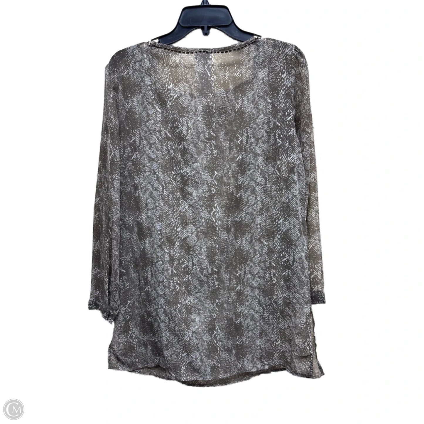 Top Long Sleeve By Chicos In Animal Print, Size: M