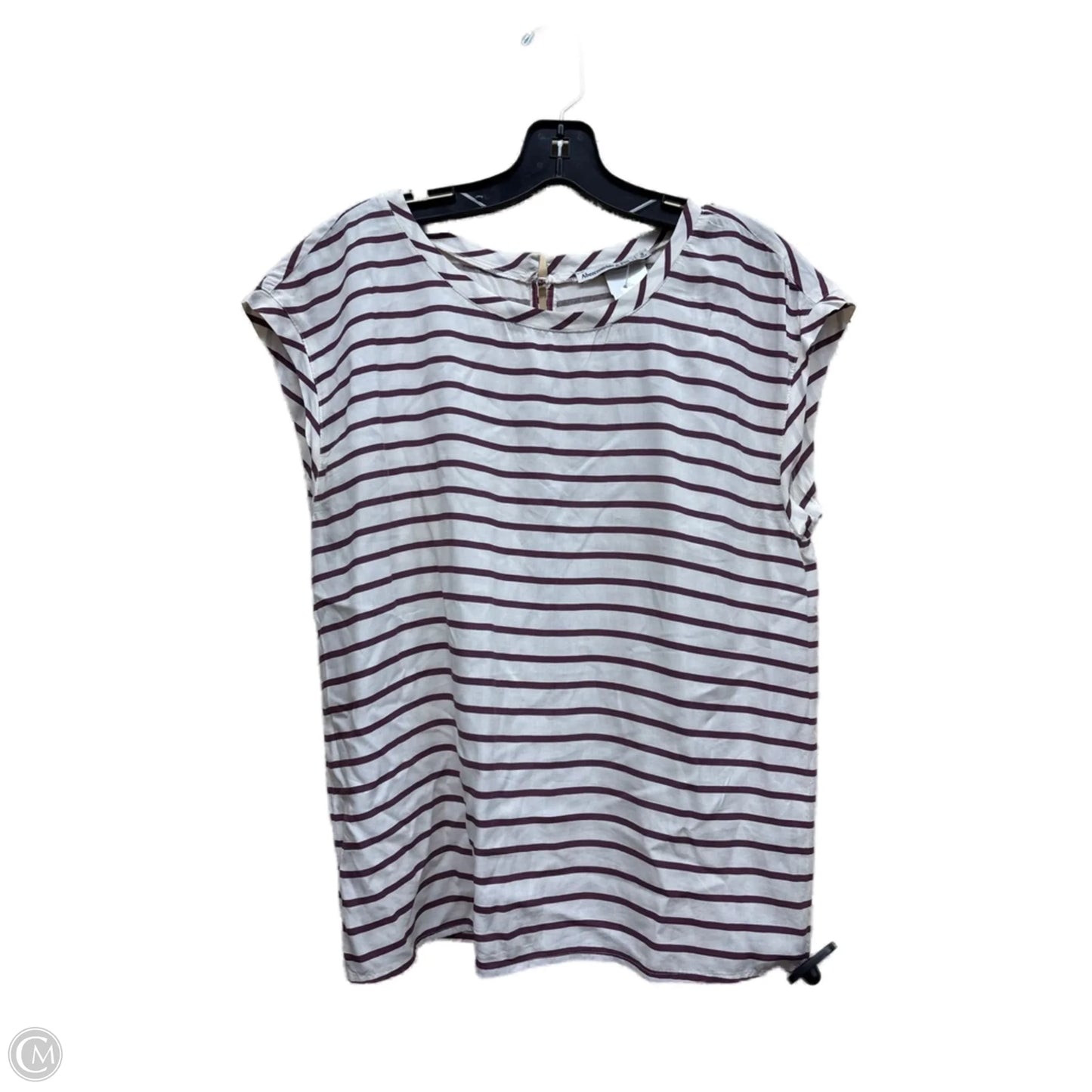 Top Short Sleeve By Abercrombie And Fitch In Striped Pattern, Size: S