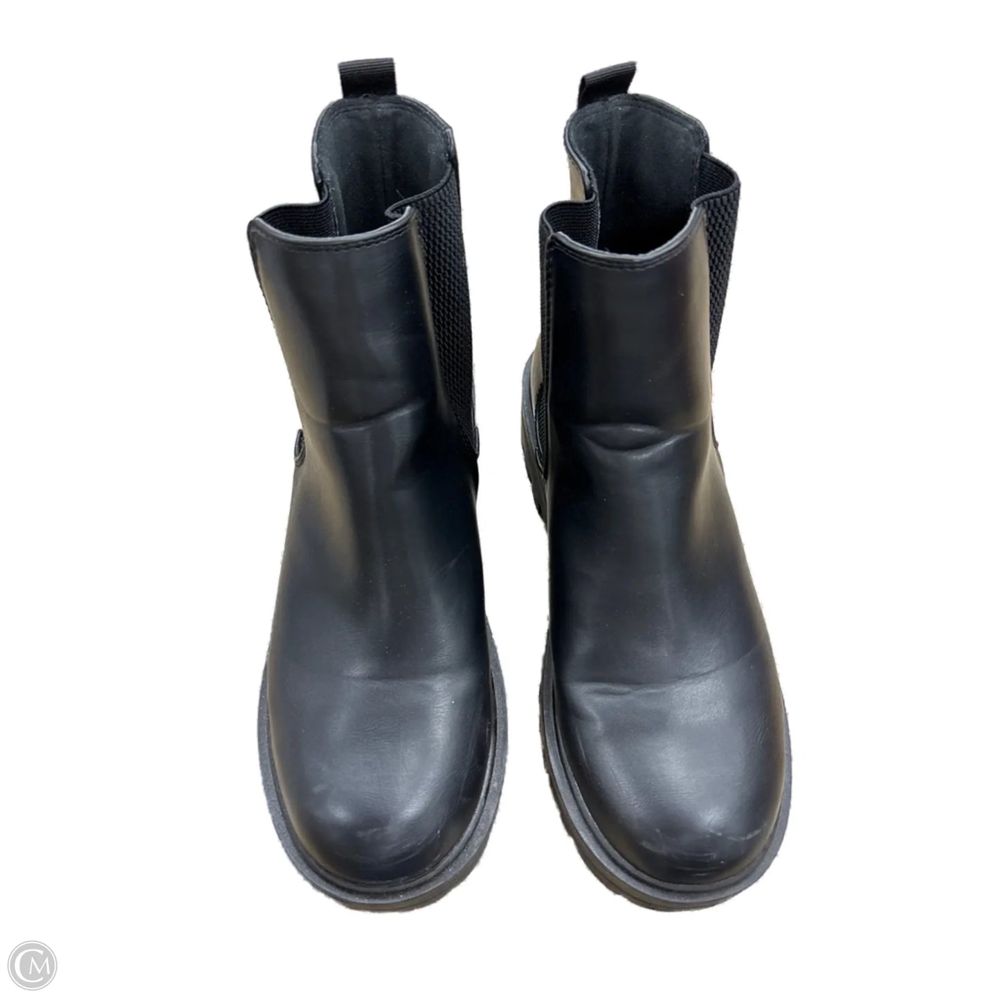 Boots Ankle Flats By Soda In Black, Size: 10