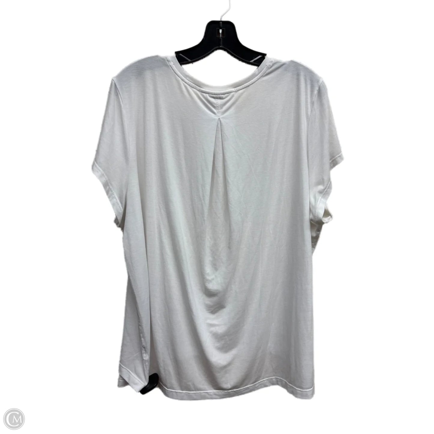 Athletic Top Short Sleeve By Athleta In White, Size: L