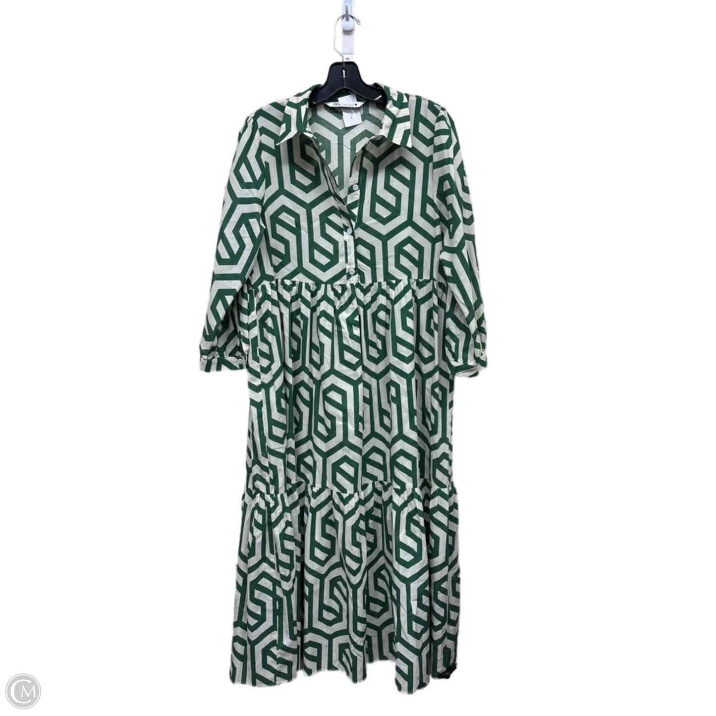 Dress Casual Maxi By Zara In Green, Size: M