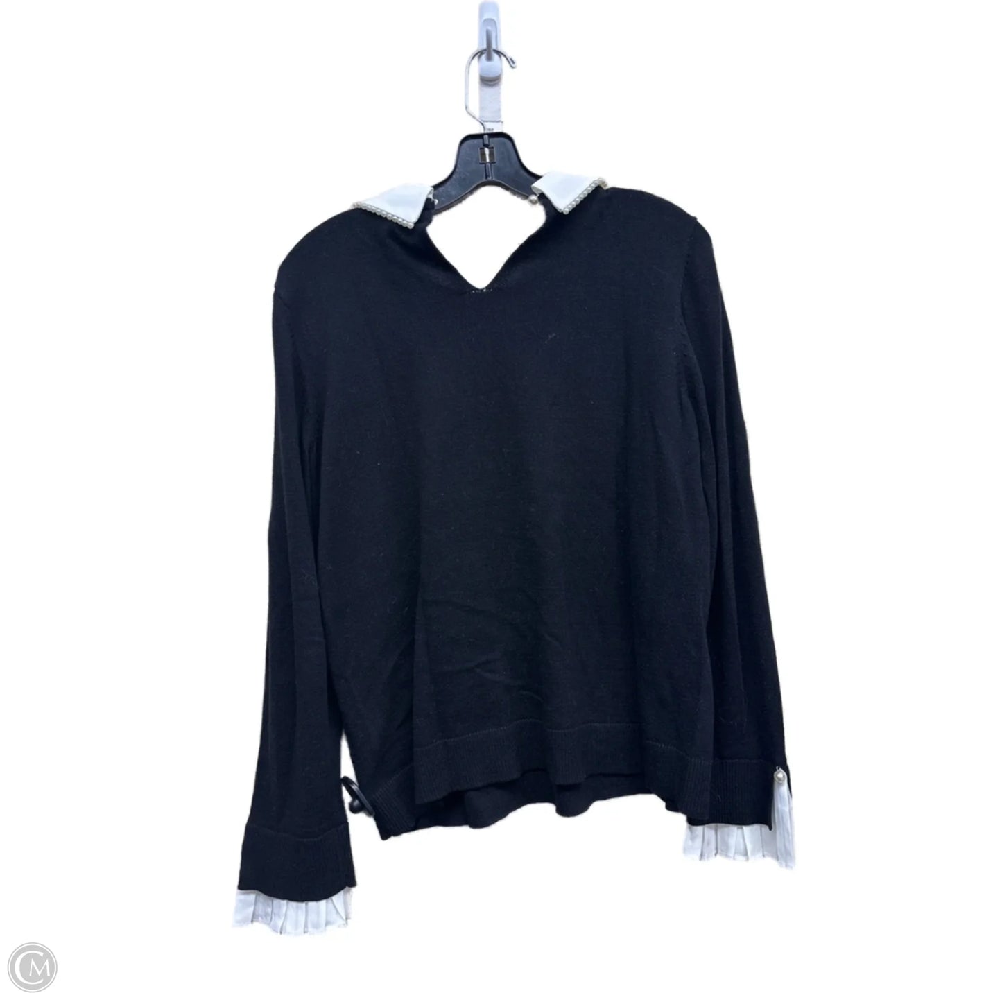 Top Long Sleeve By Cece In Black, Size: M