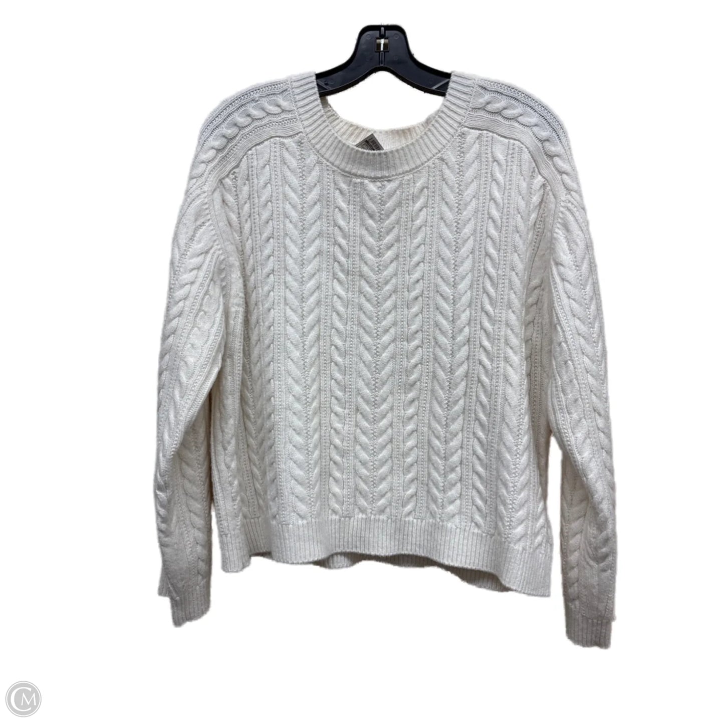 Sweater By Tahari By Arthur Levine In White, Size: M