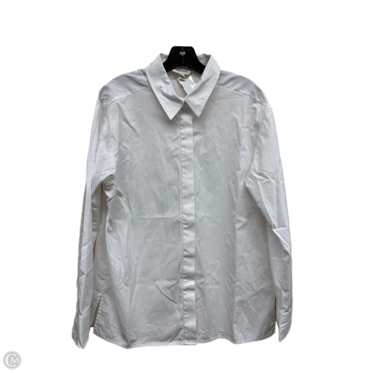 Top Long Sleeve By Open Edit In White, Size: M