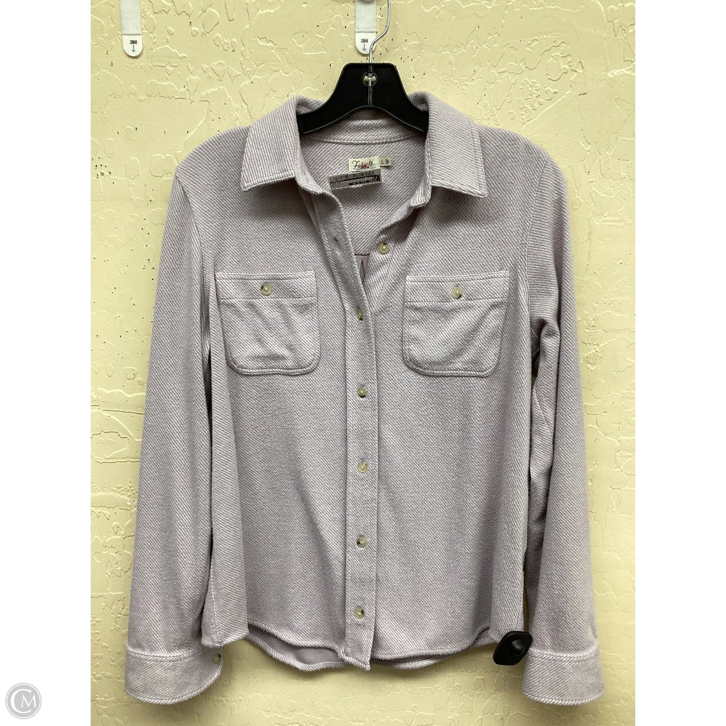 Top Long Sleeve By Faherty In Purple, Size: S