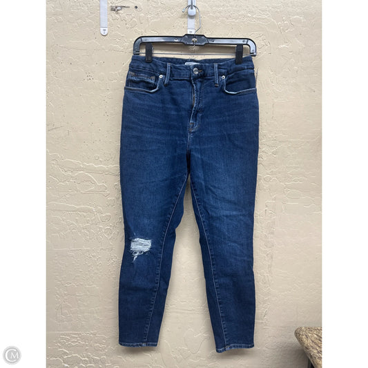 Jeans Skinny By Good American In Blue Denim, Size: 8