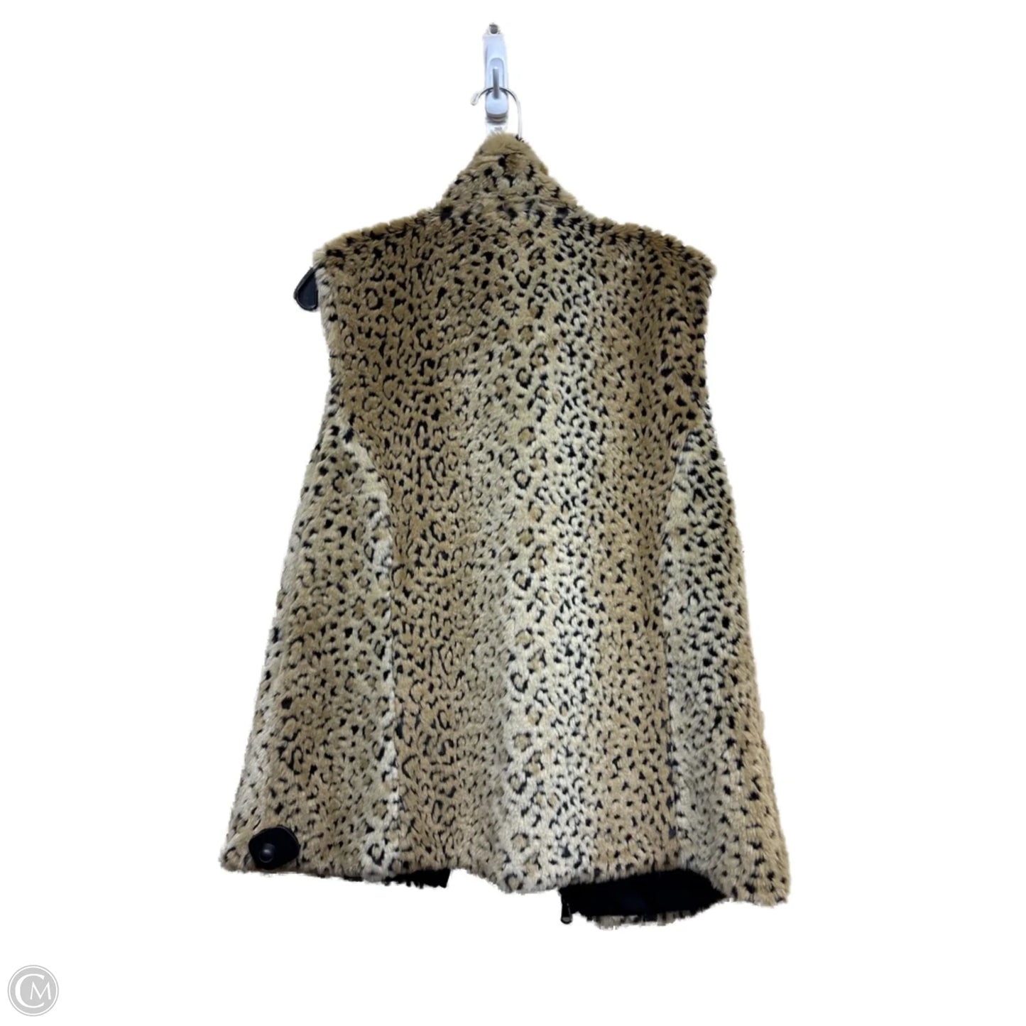 Vest Faux Fur & Sherpa By Clothes Mentor In Animal Print, Size: L