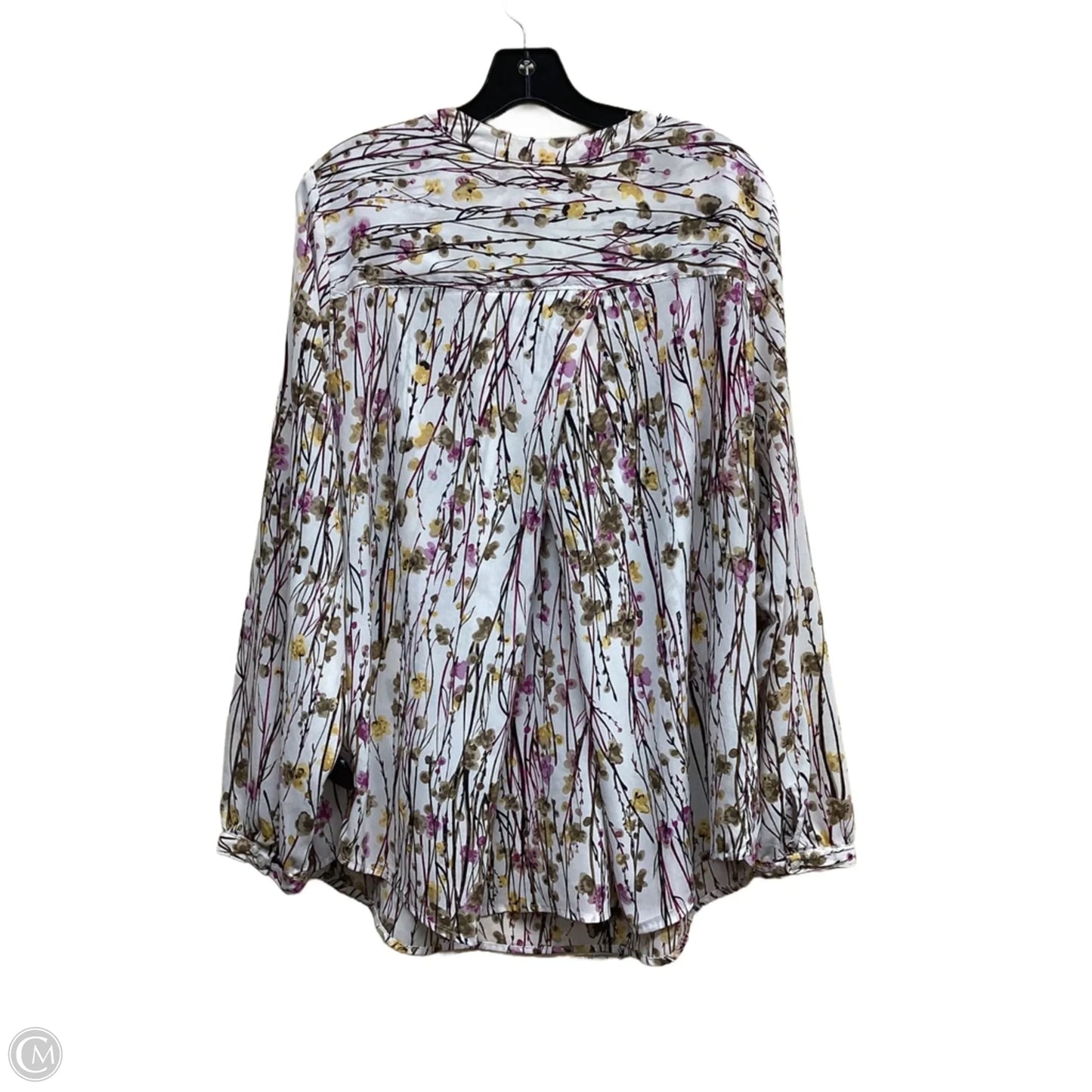 Top Long Sleeve By Liz Claiborne In Floral Print, Size: 2x