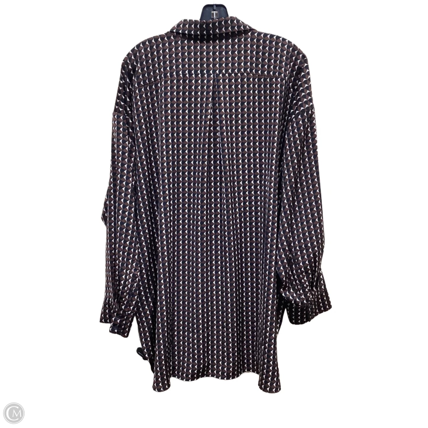 Top Long Sleeve By Banana Republic In Plaid Pattern, Size: Xxl