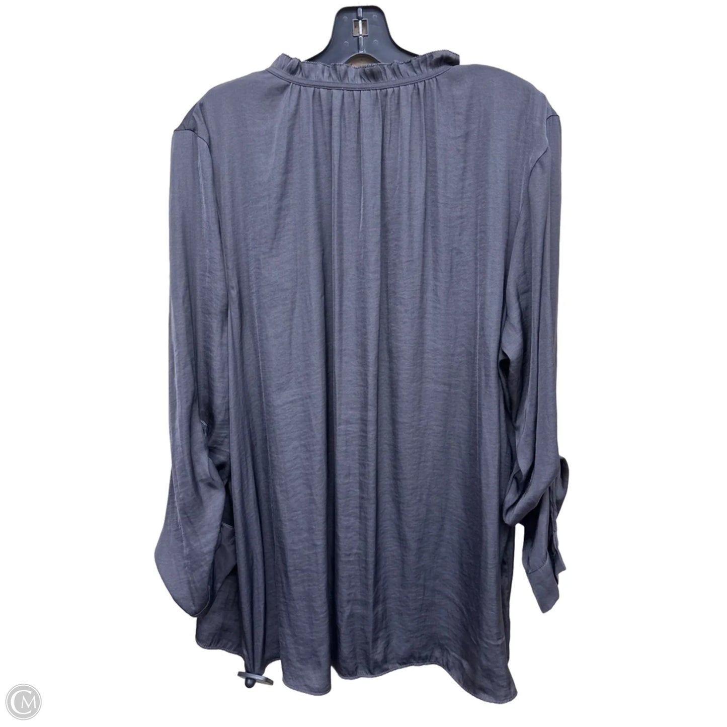 Top Long Sleeve By Simply Vera In Grey, Size: Xxl