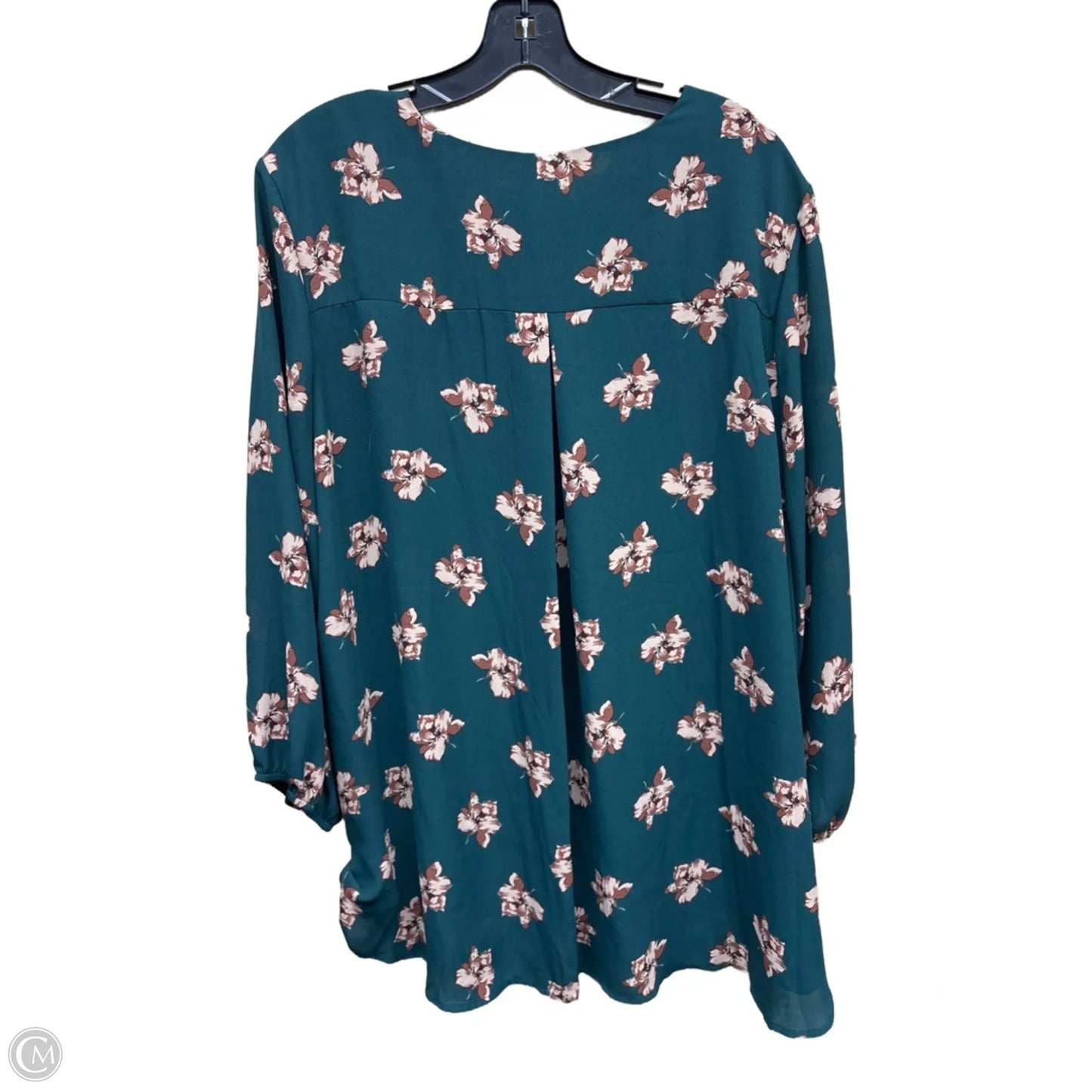 Top Long Sleeve By West Kei In Floral Print, Size: Xxl