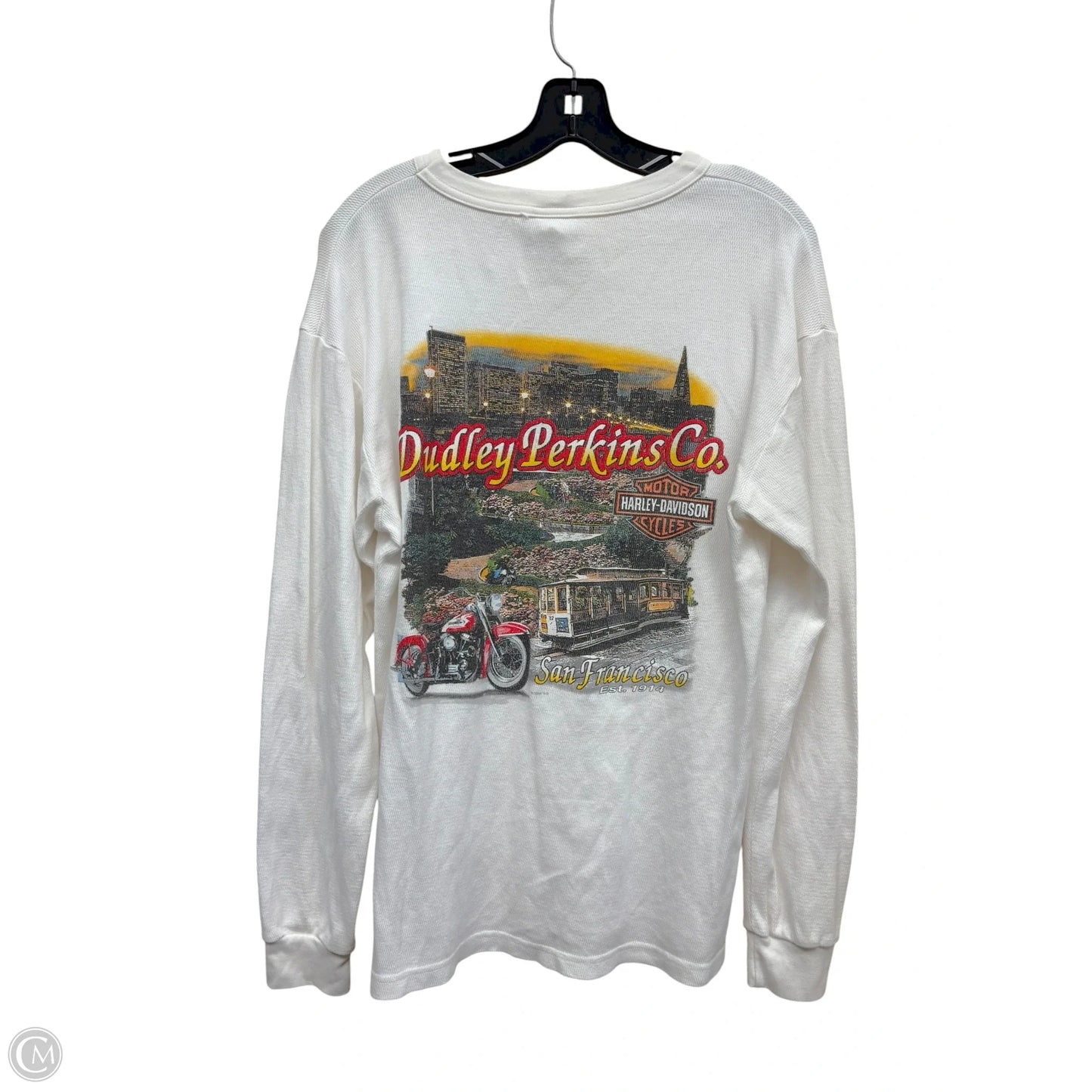 Top Long Sleeve By Harley Davidson In White