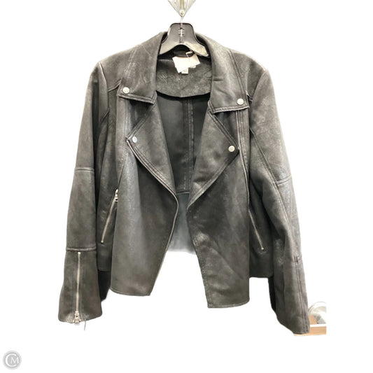 Jacket Moto By Evereve In Brown, Size: M