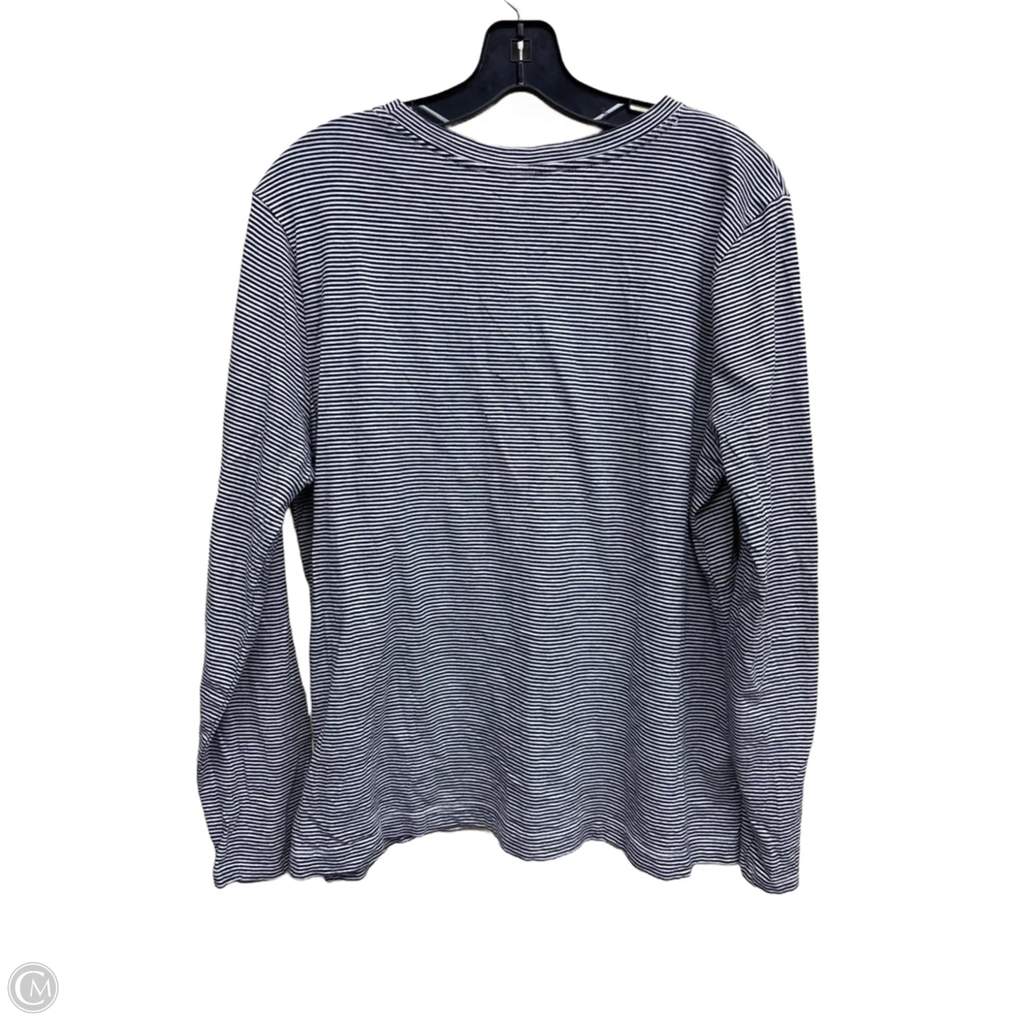 Top Long Sleeve By Loft In Striped Pattern, Size: Xl