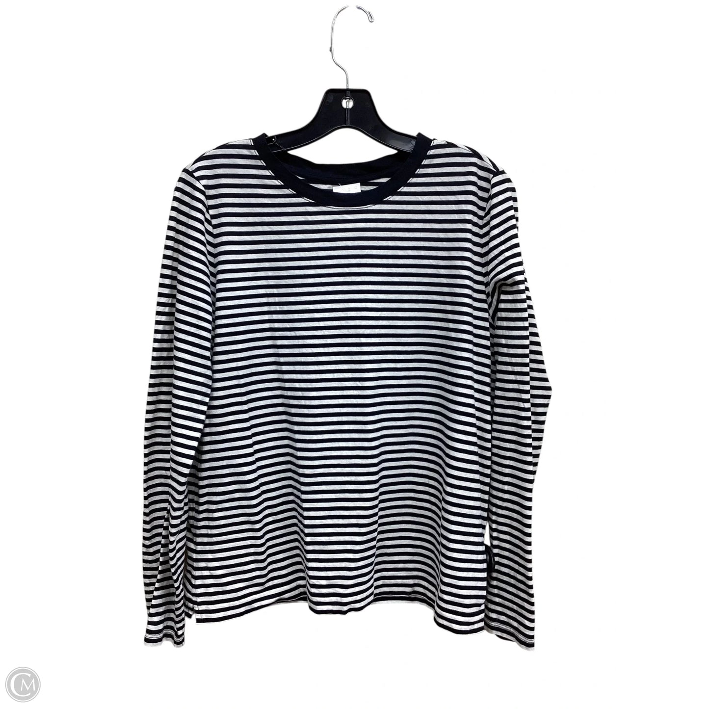 Top Long Sleeve By Loft In Striped Pattern, Size: L