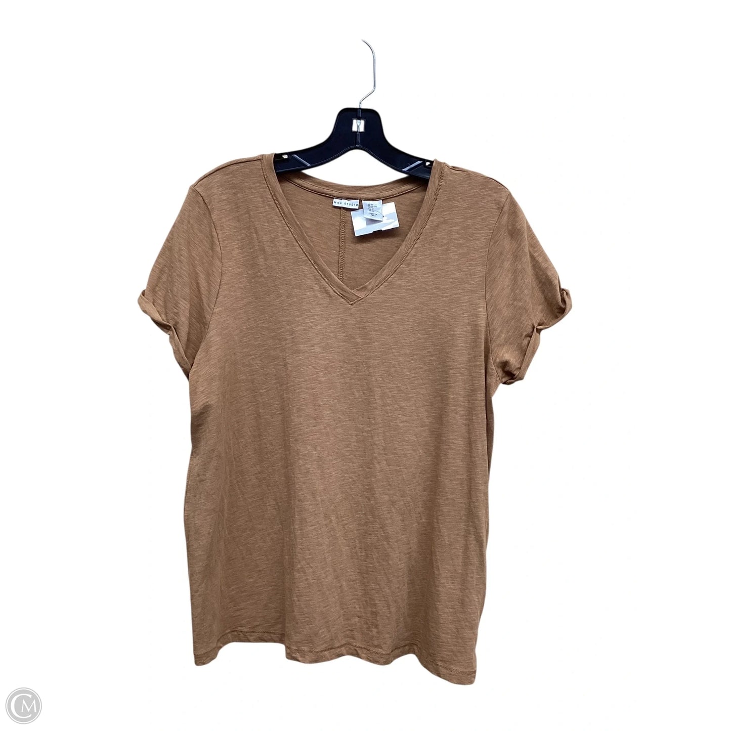 Top Short Sleeve By Max Studio In Brown, Size: Xl