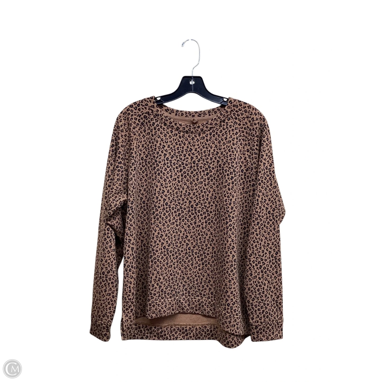 Top Long Sleeve By Lou And Grey In Animal Print, Size: L