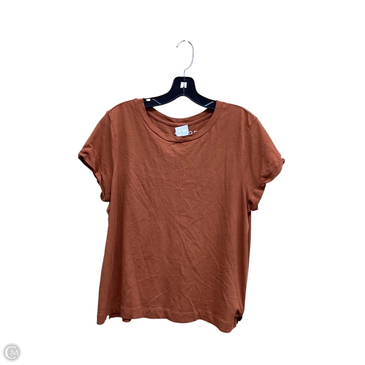 Top Short Sleeve By Loft In Brown, Size: L