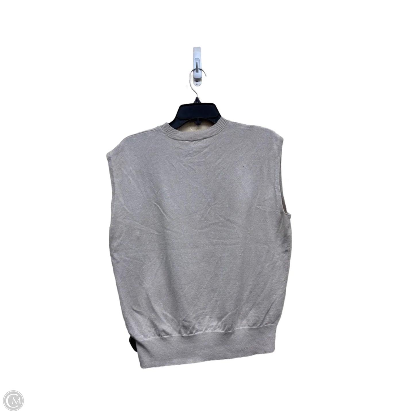 Top Sleeveless By Ann Taylor In Tan, Size: L