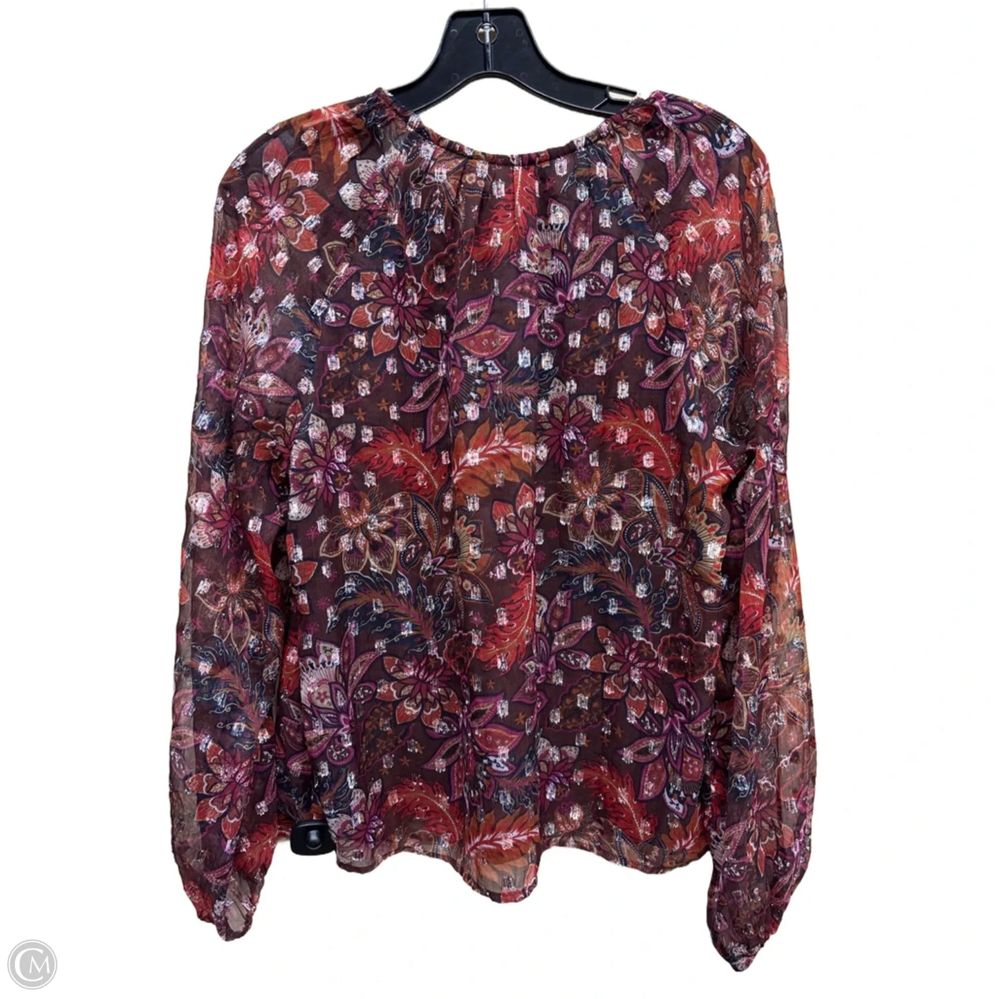 Top Long Sleeve By Loft In Multi-colored, Size: M