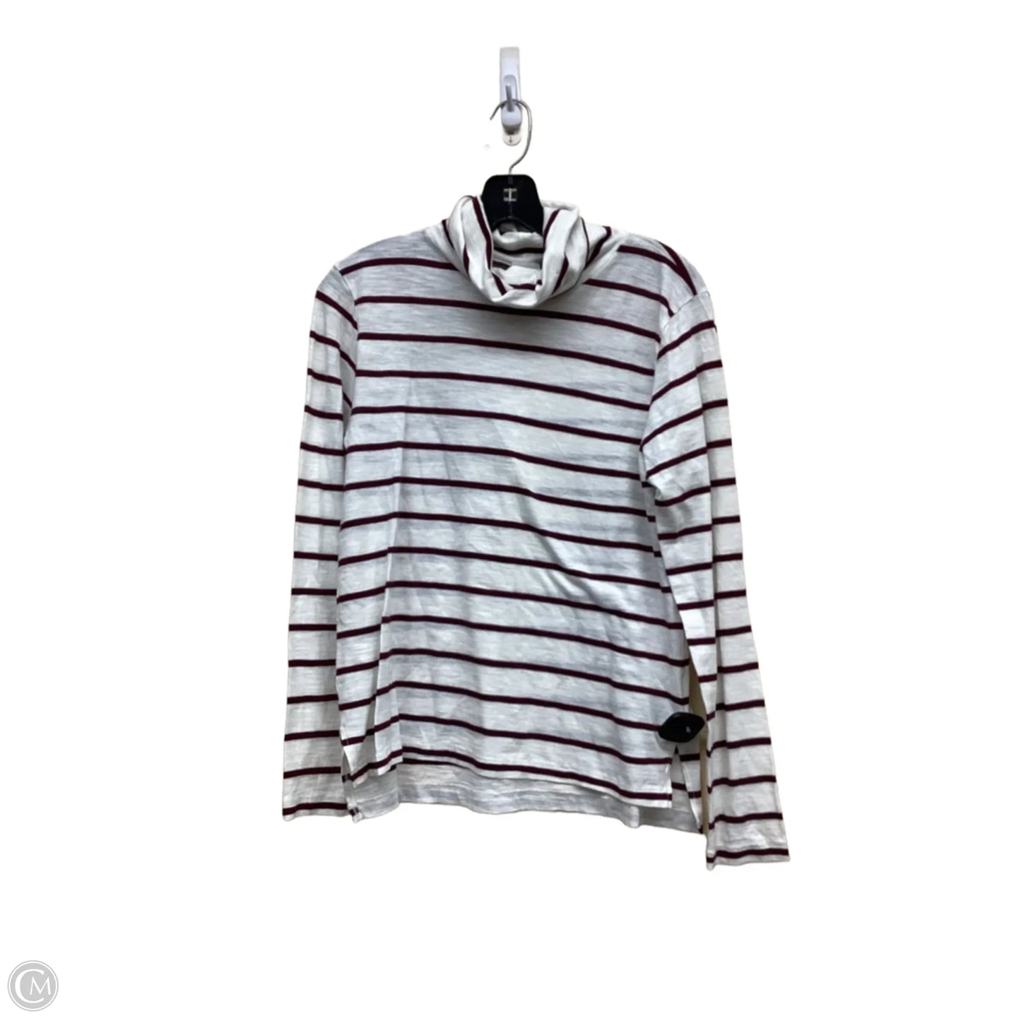 Top Long Sleeve By Madewell In Striped Pattern, Size: M