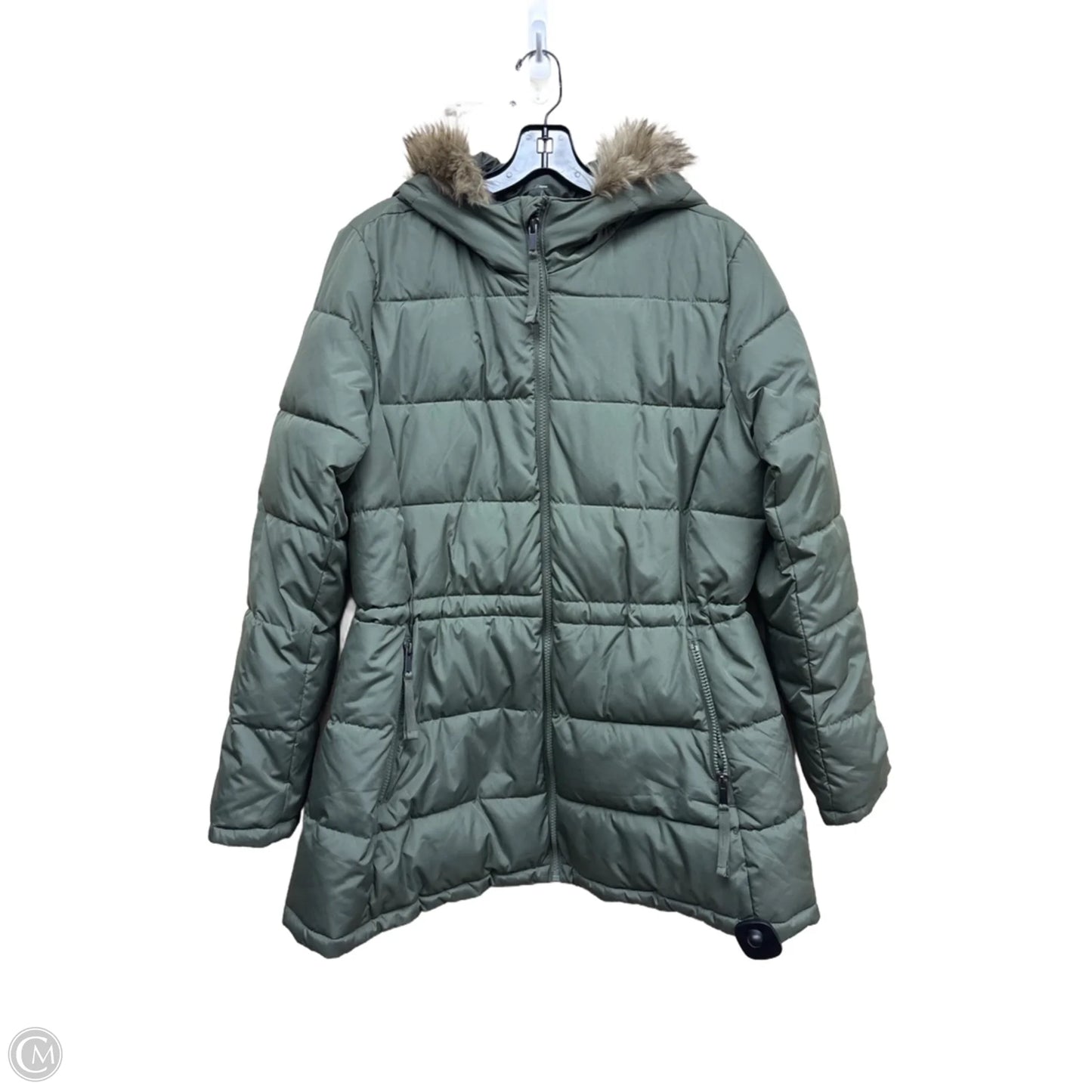 Coat Puffer & Quilted By Gap In Green, Size: M