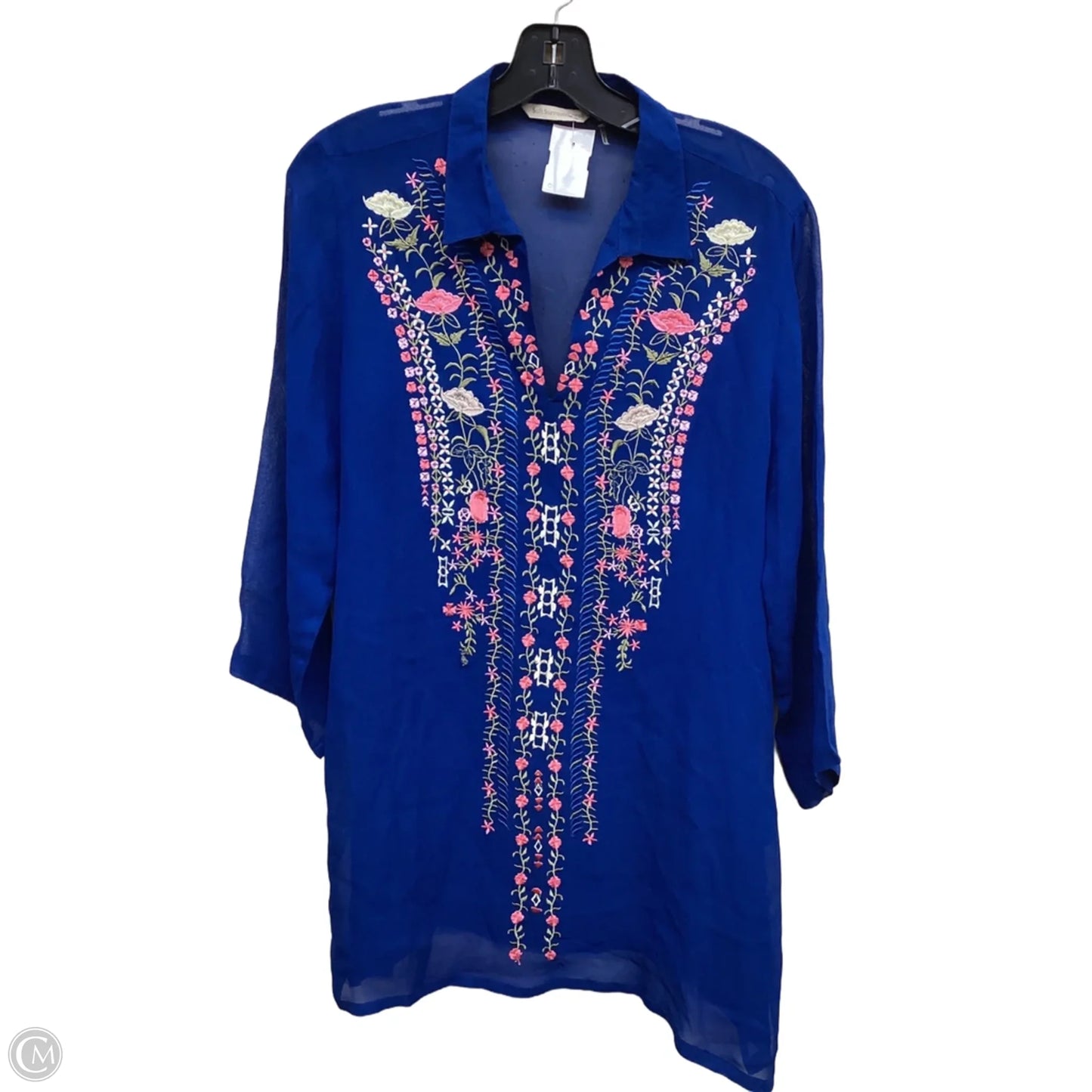 Top Long Sleeve By Soft Surroundings In Floral Print, Size: M