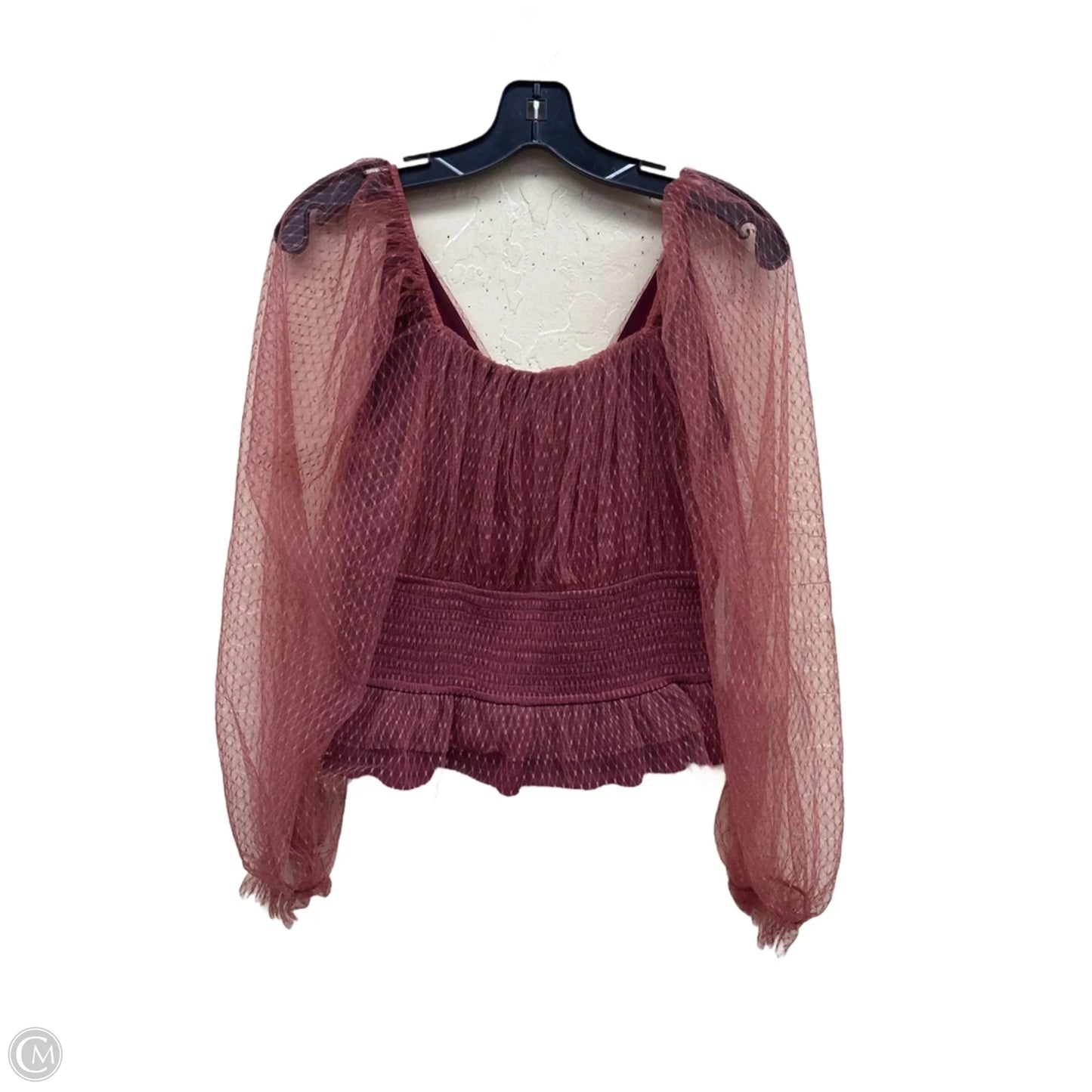 Top Long Sleeve By Anthropologie In Orange, Size: M