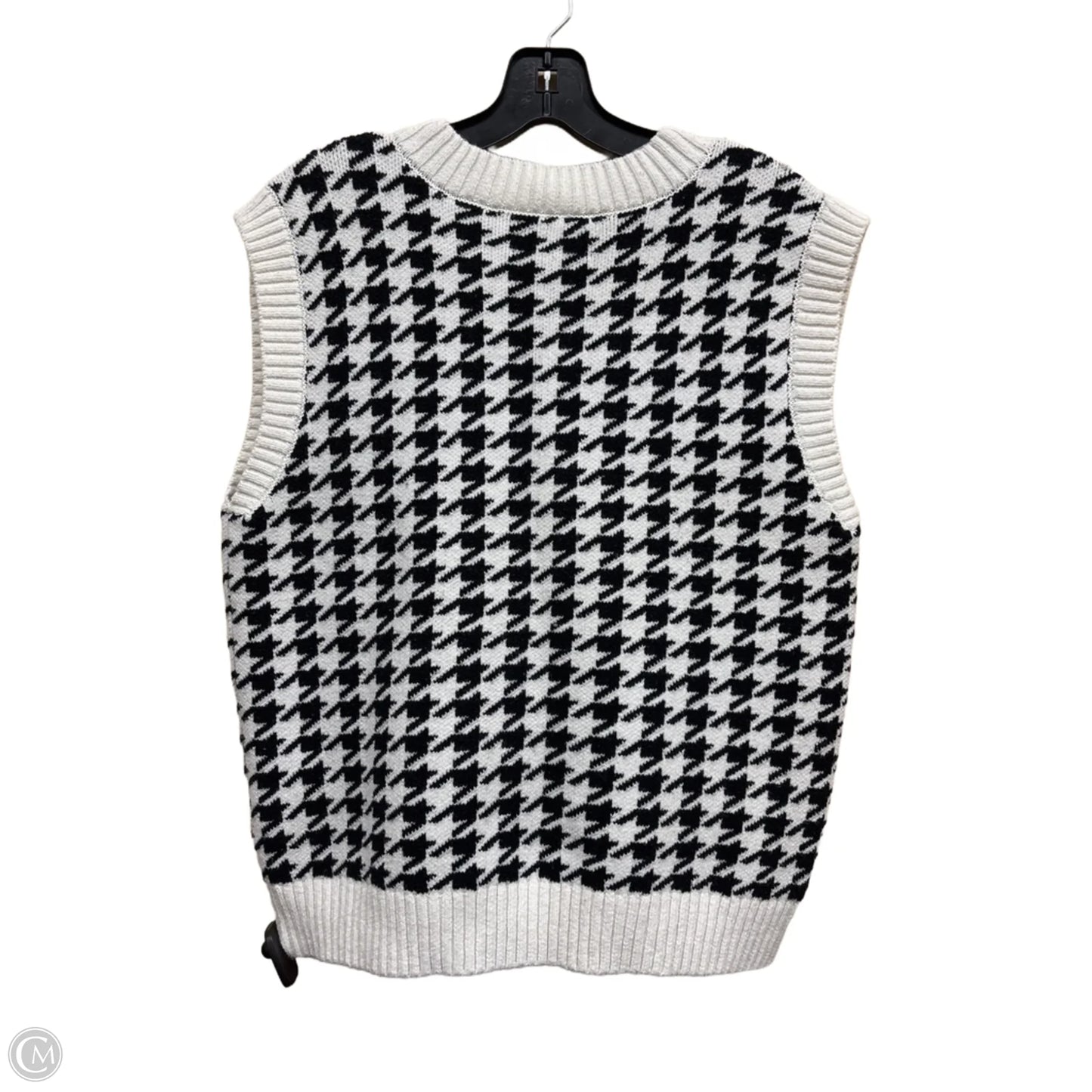 Vest Sweater By Hollister In Black & White, Size: Xs