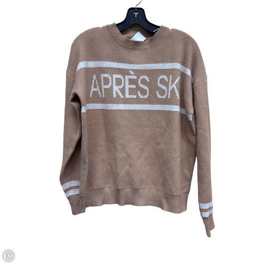 Sweater By Clothes Mentor In Brown, Size: L