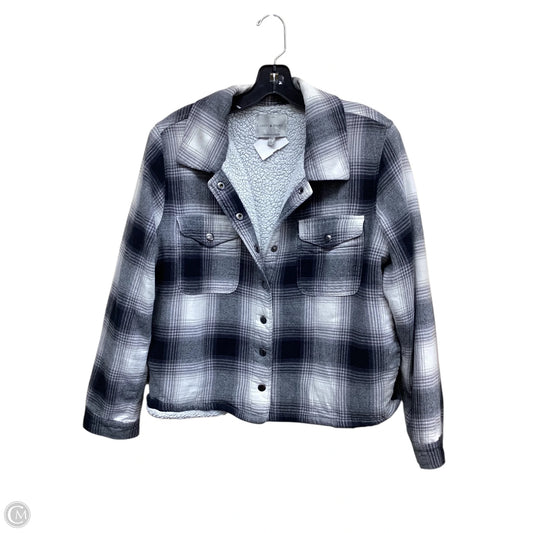 Jacket Shirt By Lucky Brand In Plaid Pattern, Size: M
