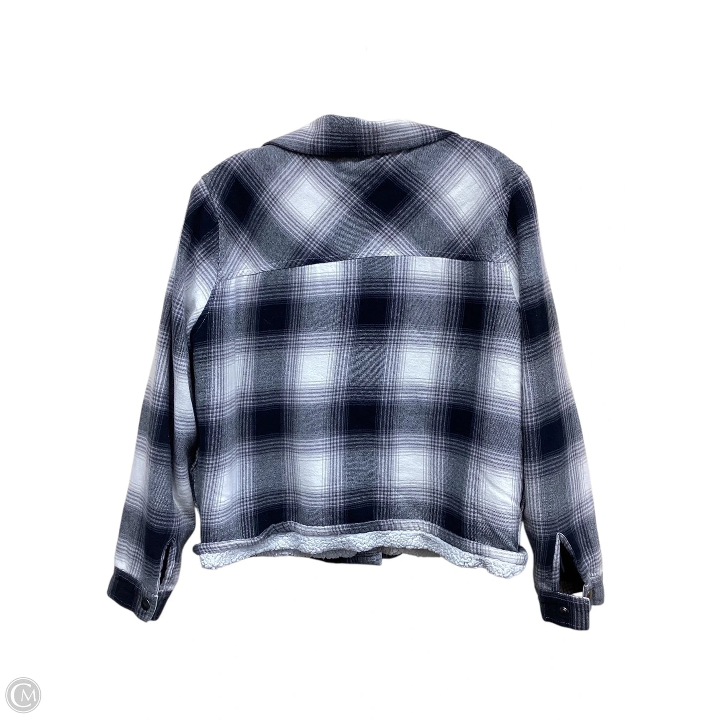 Jacket Shirt By Lucky Brand In Plaid Pattern, Size: M