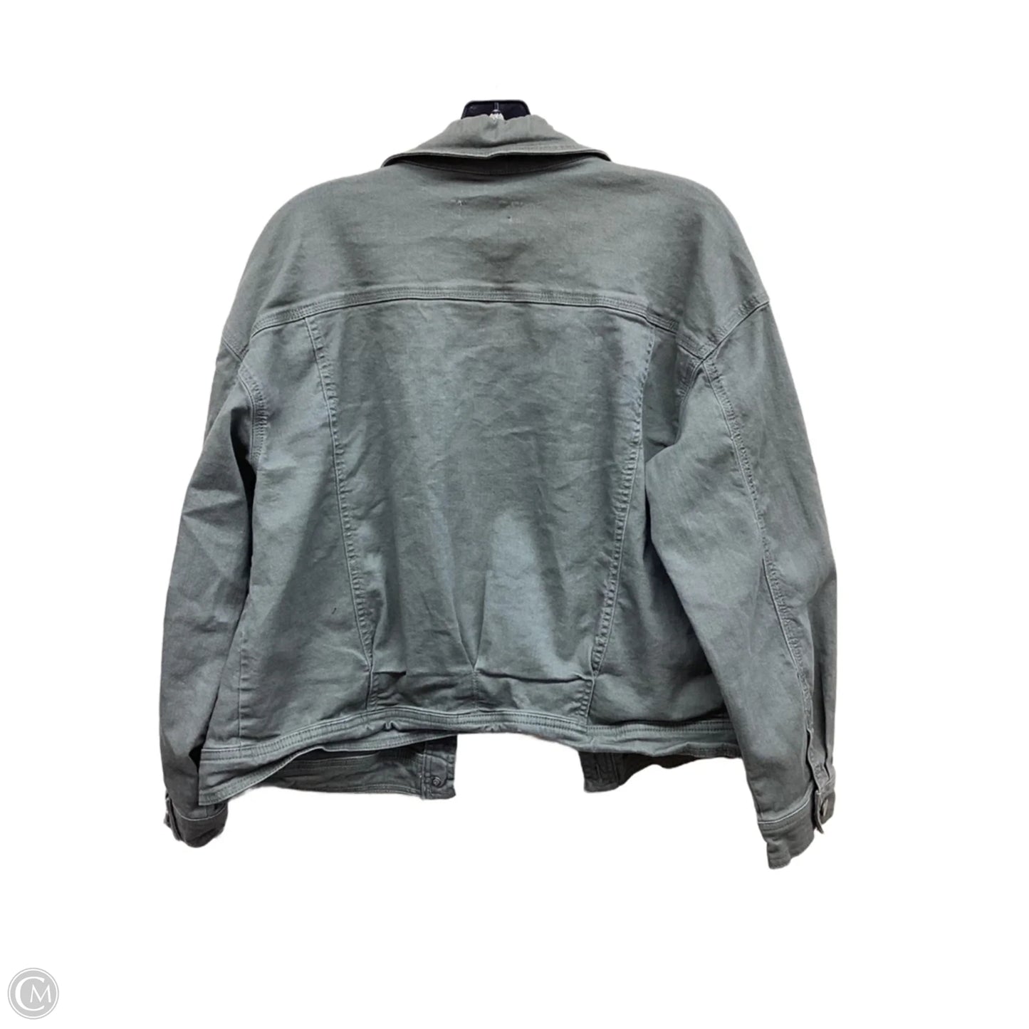 Jacket Denim By Democracy In Green Denim, Size: L