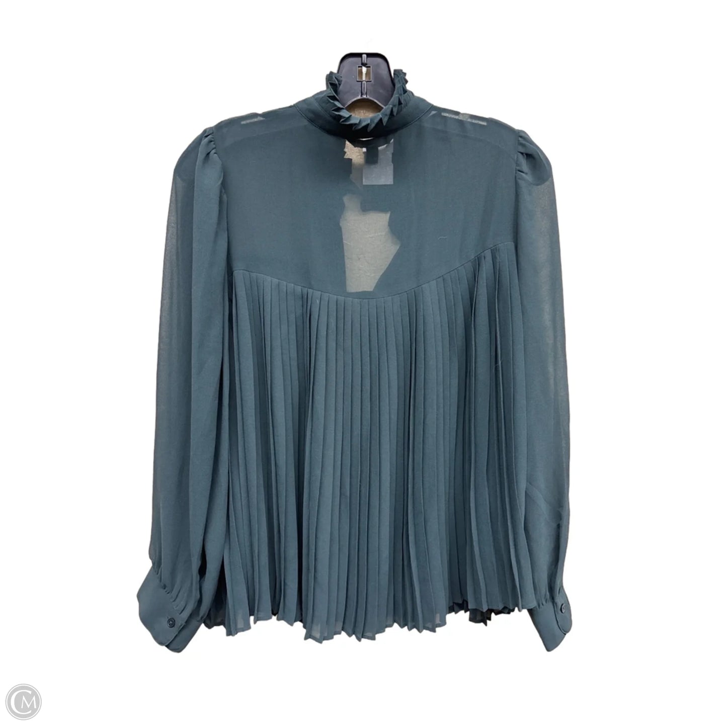 Top Long Sleeve By Banana Republic In Green, Size: M