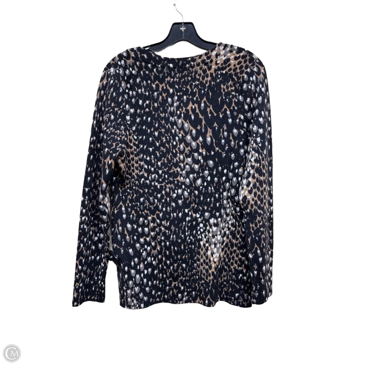 Sweater Cardigan Designer By Tory Burch In Animal Print, Size: M