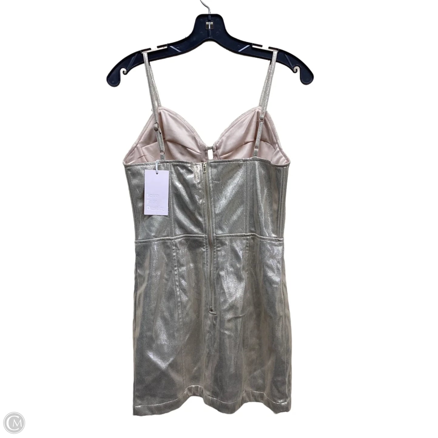 Dress Party Short By Clothes Mentor In Gold, Size: S