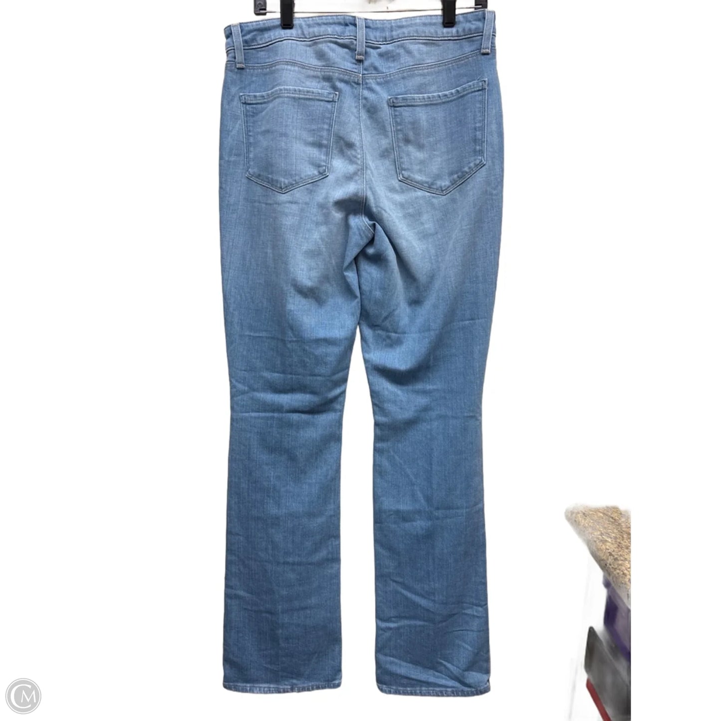 Jeans Straight By L Agence In Blue Denim, Size: 12