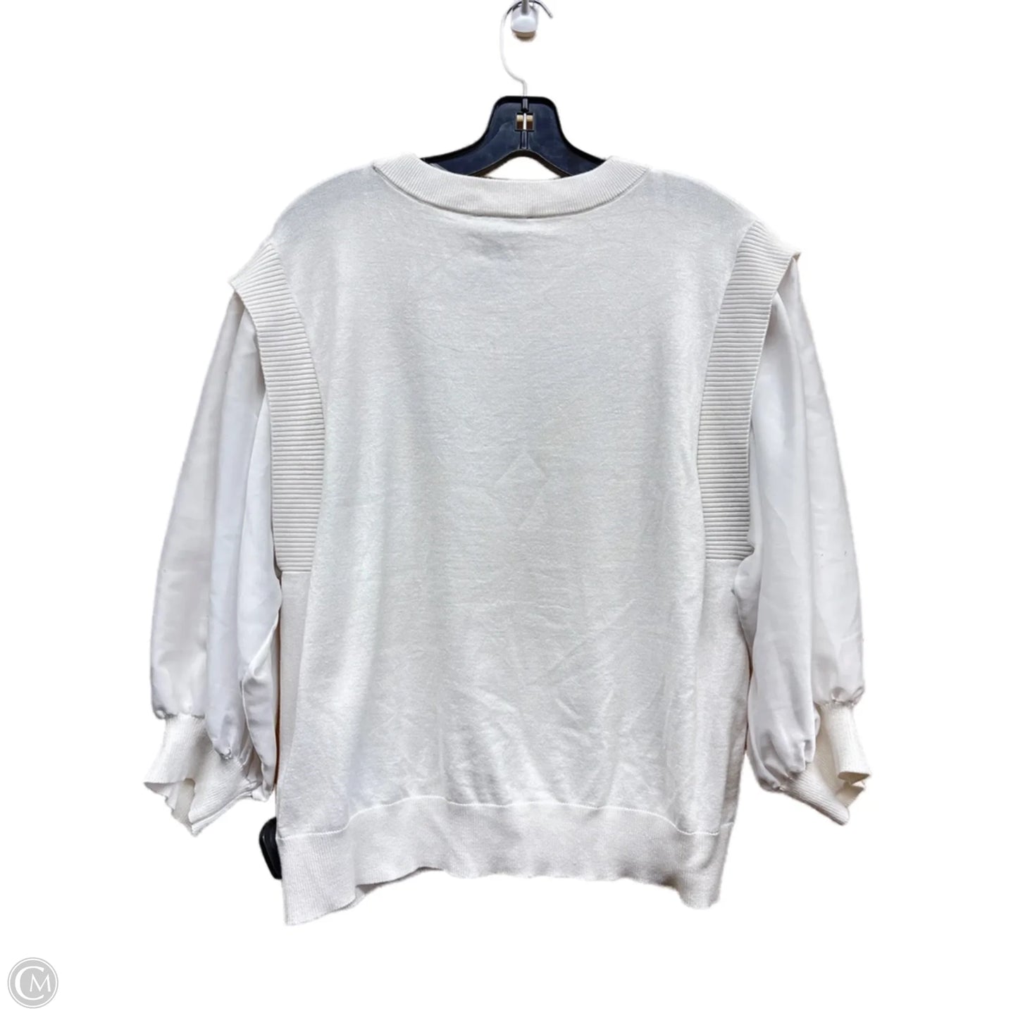 Top Long Sleeve By Dkny In White, Size: Xl