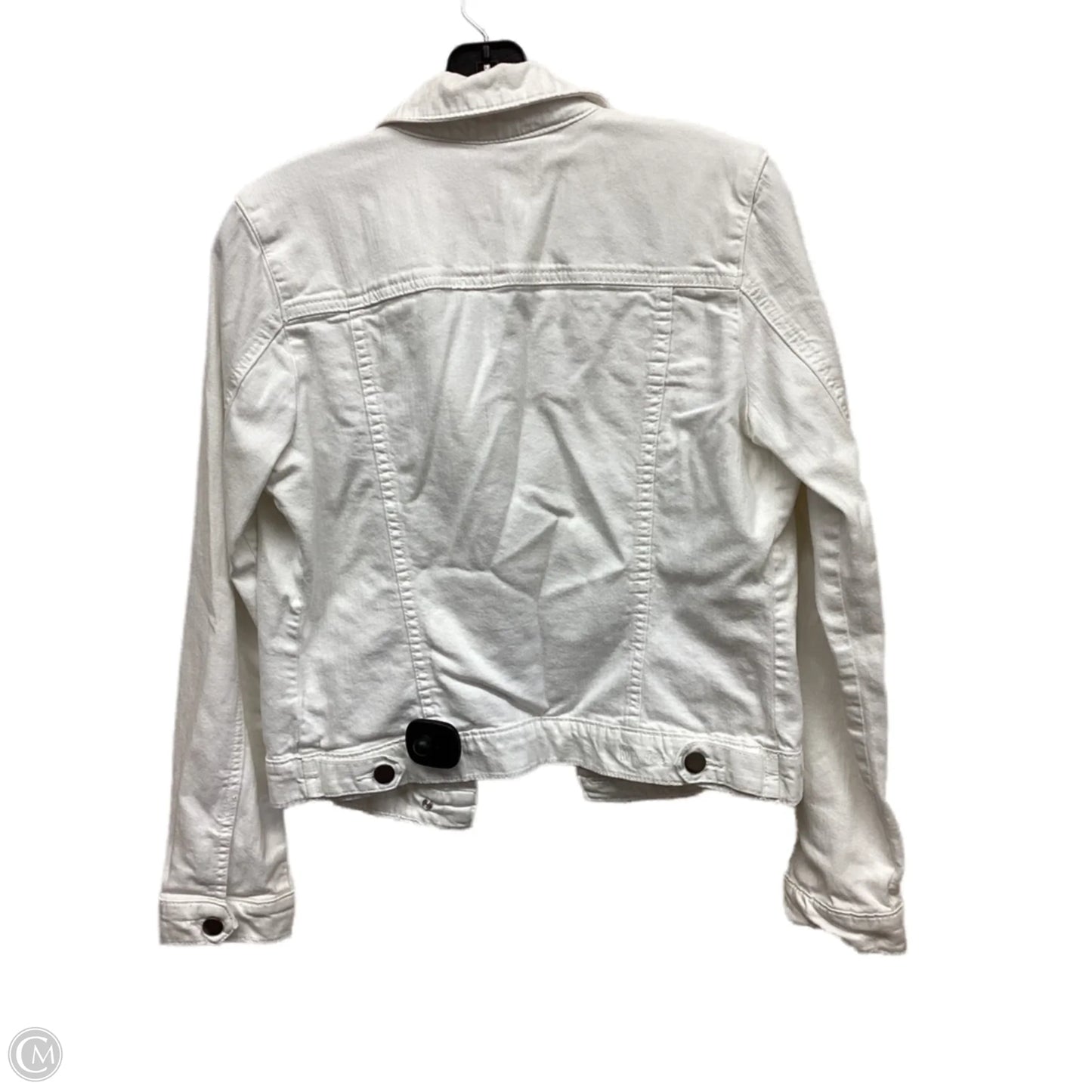 Jacket Denim By Kut In White Denim, Size: M
