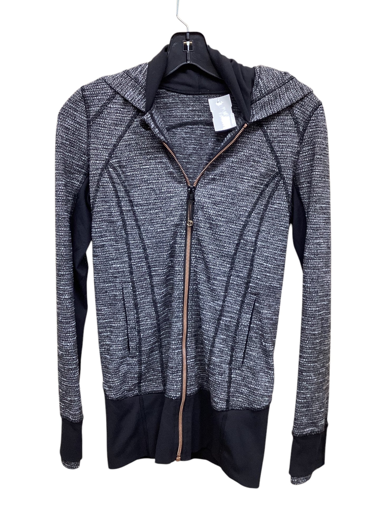 Athletic Jacket By Lululemon In Grey, Size: 4
