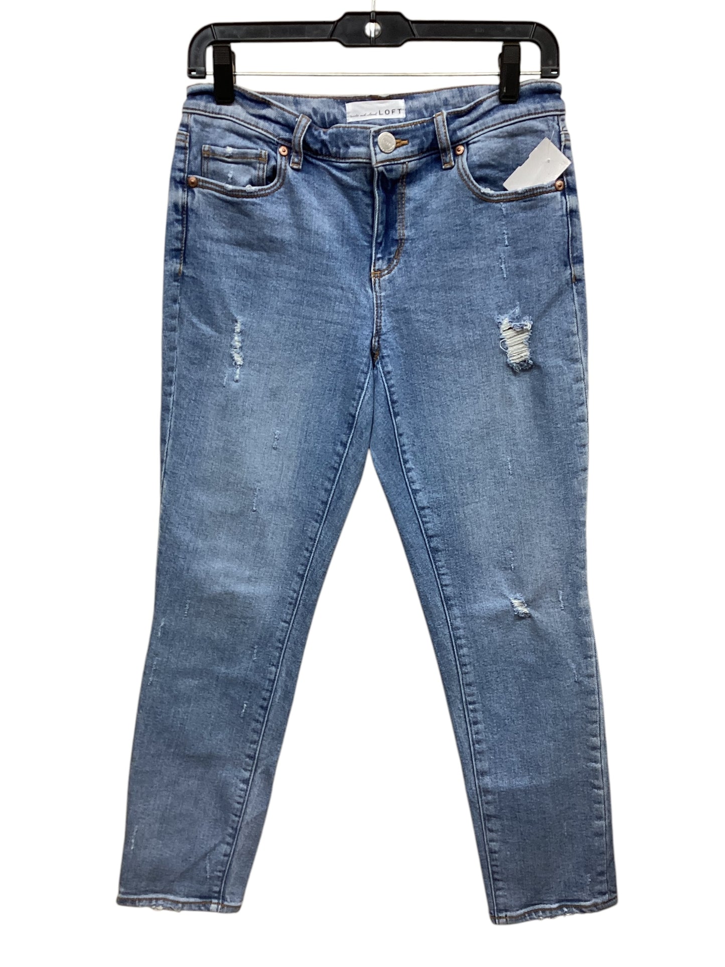 Jeans Straight By Loft In Blue Denim, Size: 2