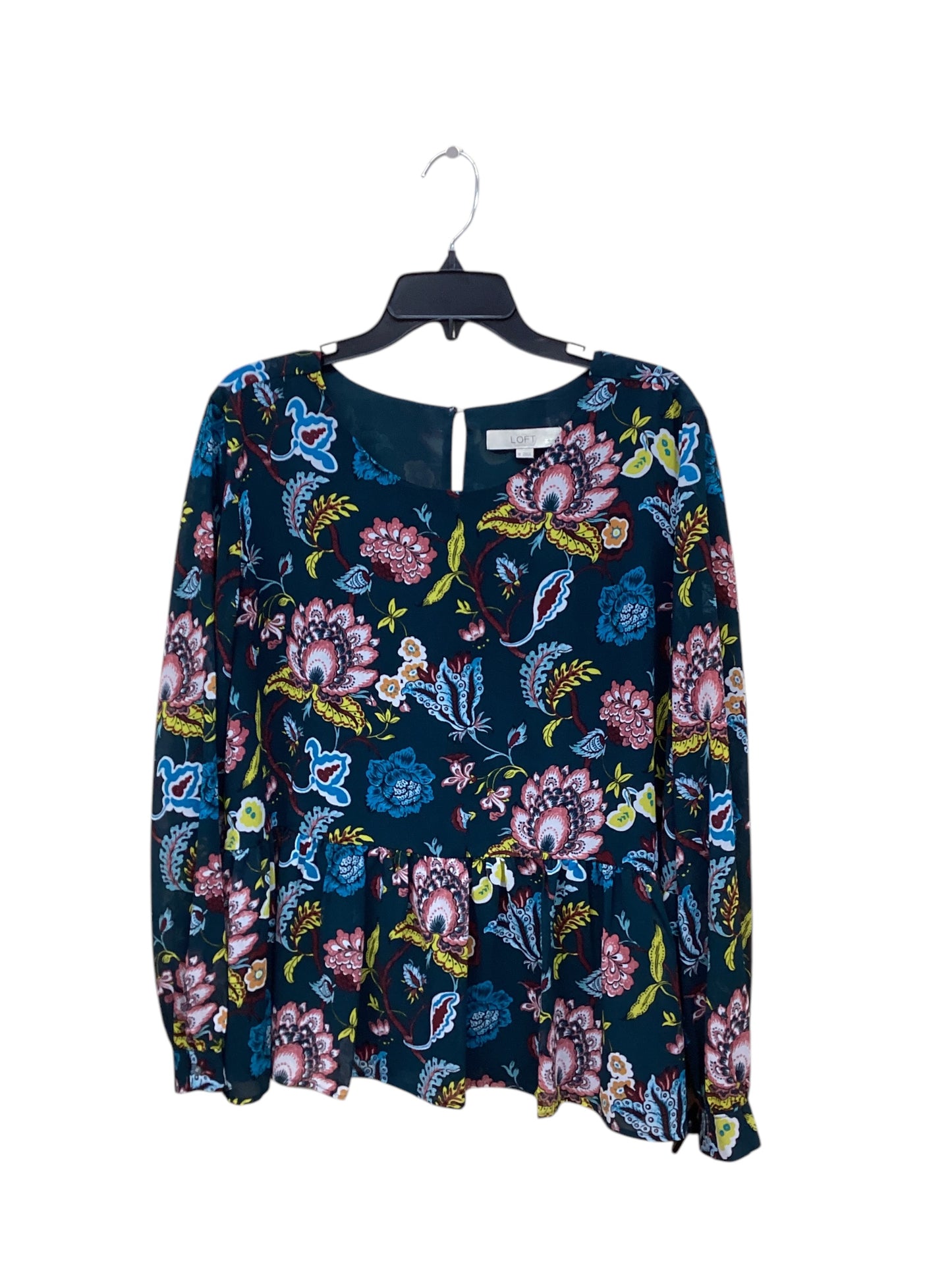 Top Long Sleeve By Loft In Multi-colored, Size: Xl