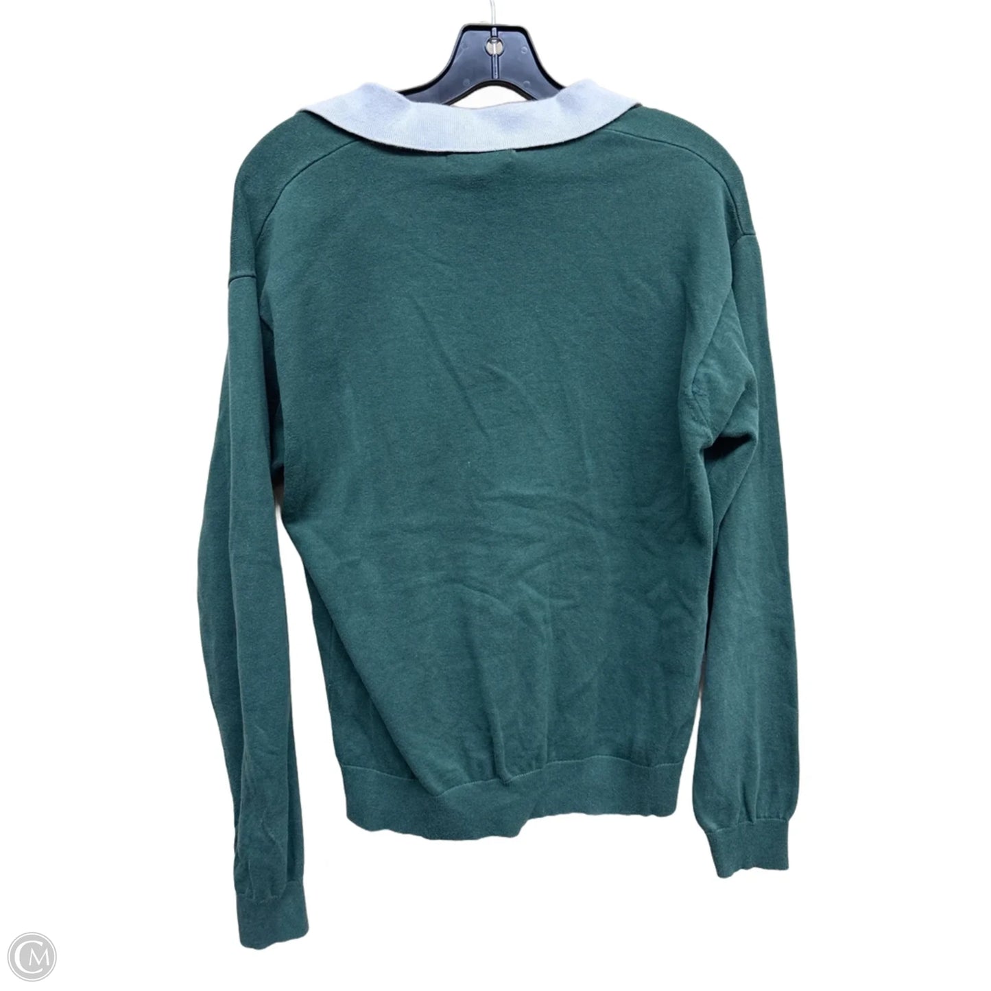 Top Long Sleeve By Zara In Green, Size: M