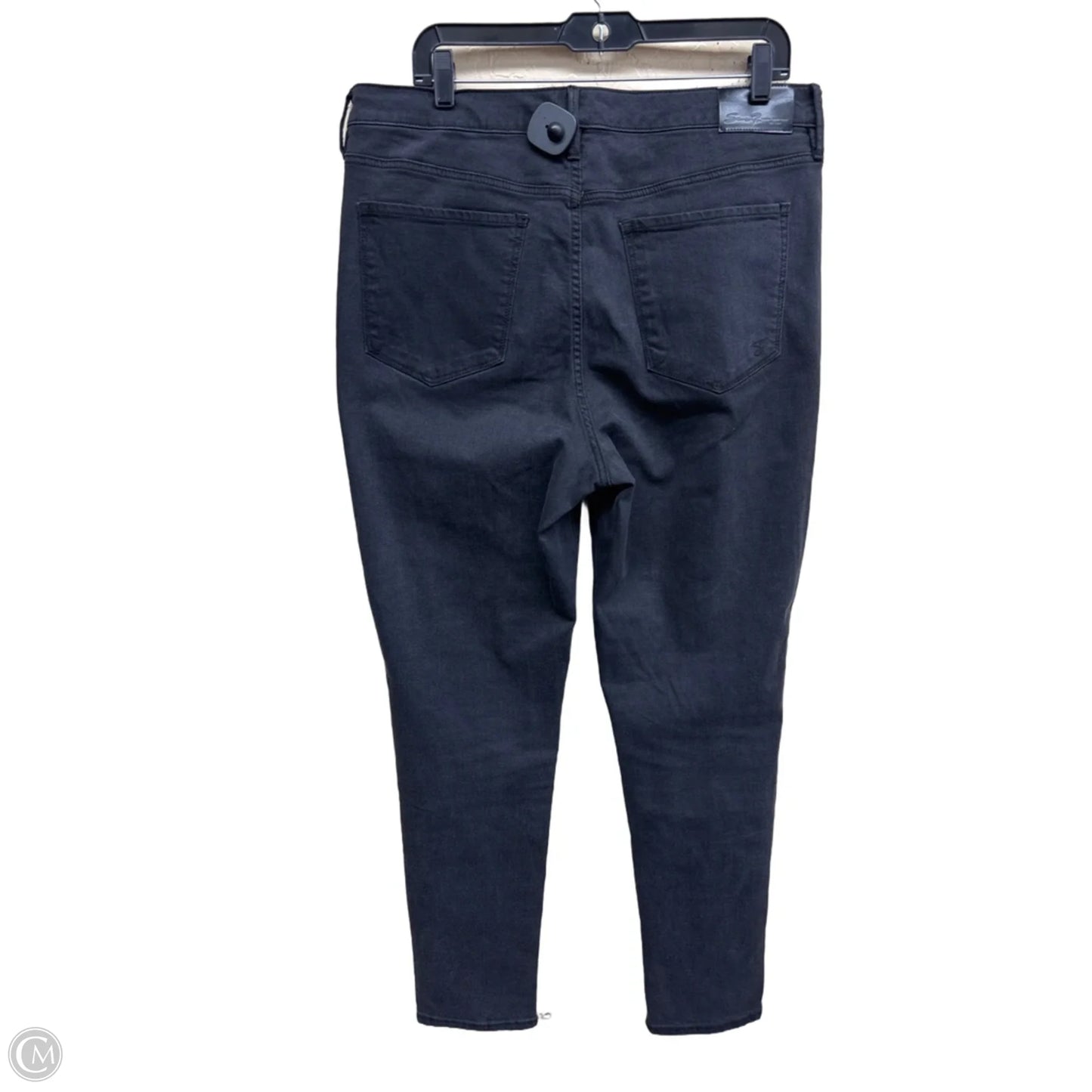 Jeans Skinny By Seven 7 In Black Denim, Size: 14